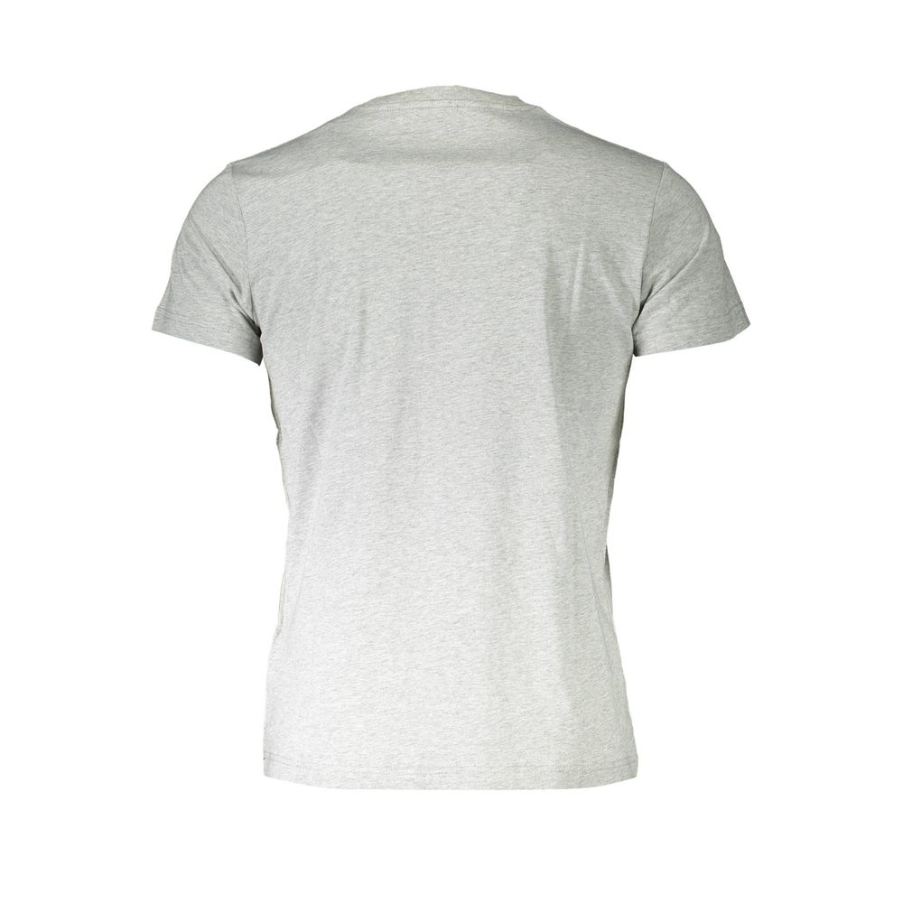 Diesel Grigio Cotton Men T-Shirt - Image 2