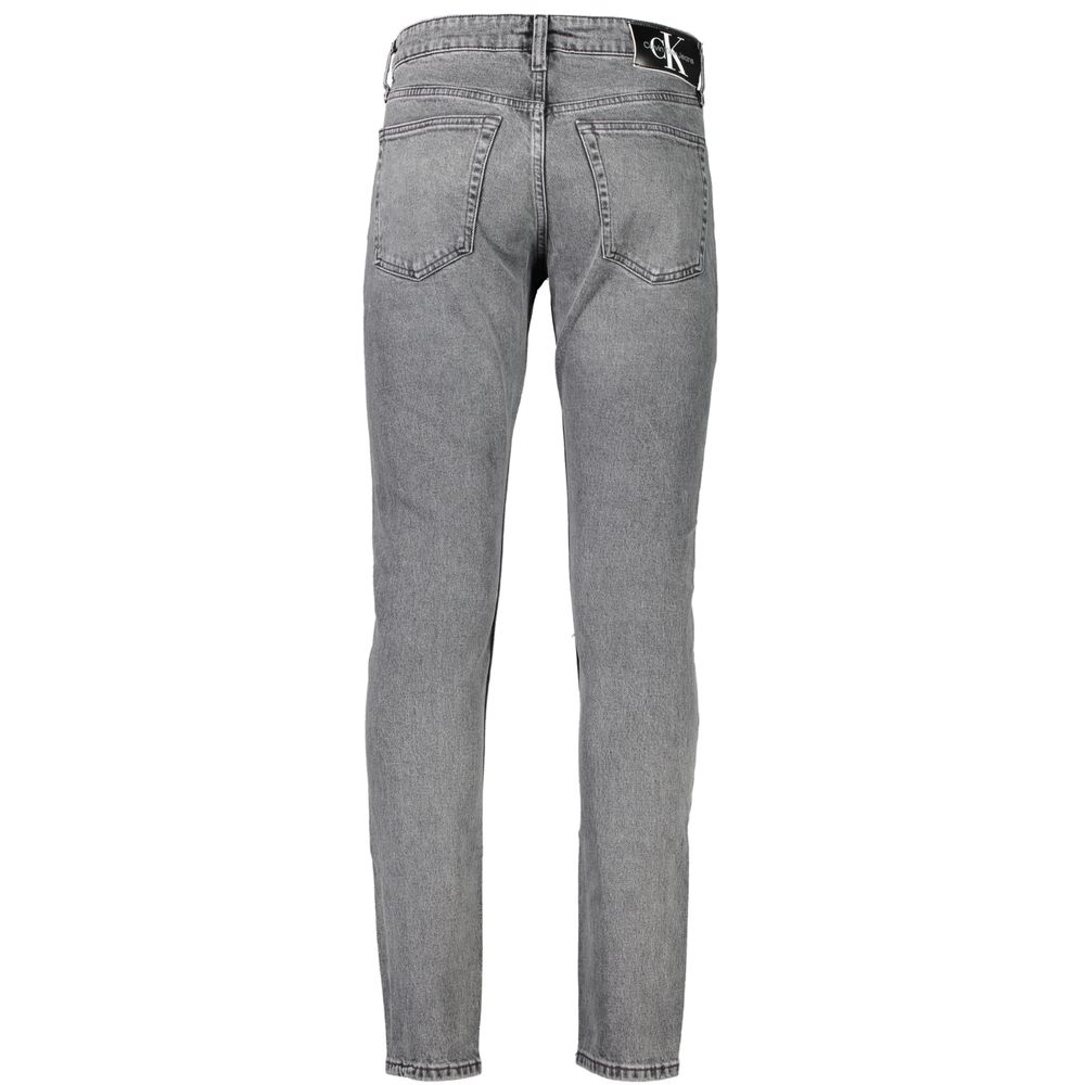 Calvin Klein Grigio Cotton Male Jean - Image 2