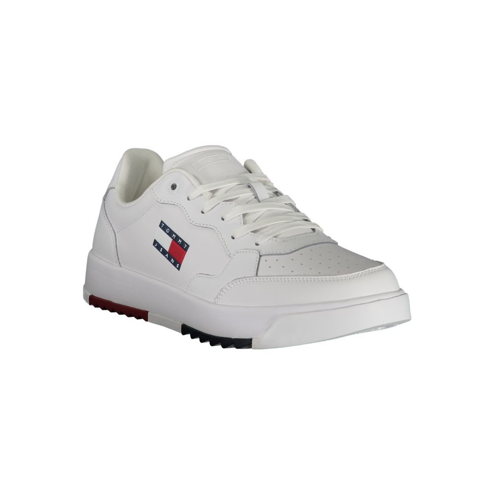 Tommy Hilfiger White Polyurethane Men's Sneaker - Image 2
