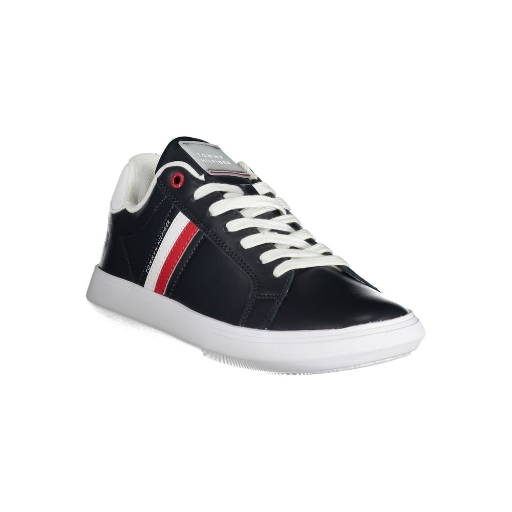 Tommy Hilfiger Blue Leather Men Sneaker - Image 2