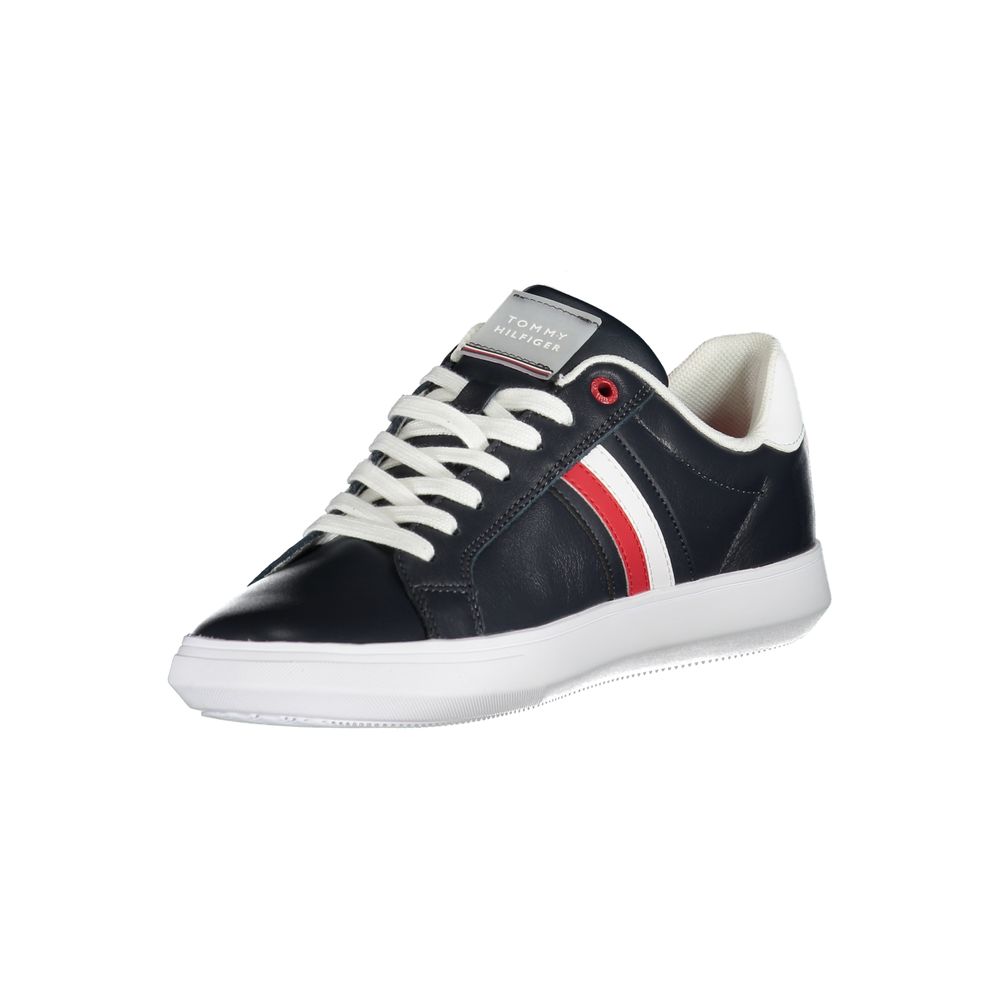 Tommy Hilfiger Blue Leather Men Sneaker - Image 3
