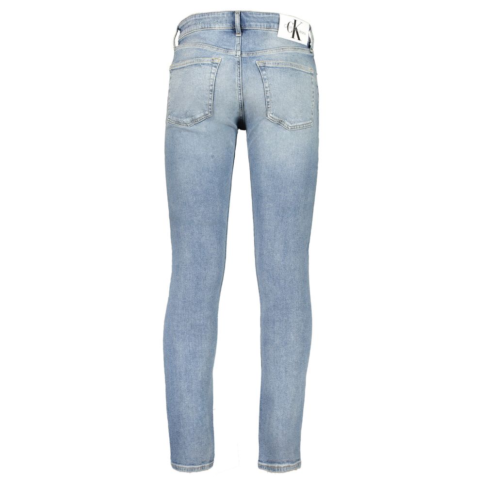 Calvin Klein Blu Cotton Men's Slim Jeans - Image 2