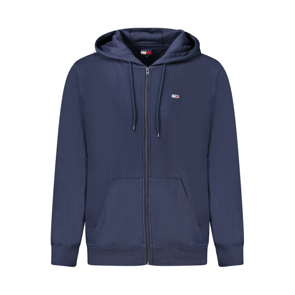 Tommy Hilfiger Blue Cotton Men's Hooded Sweatshirt - Image 2