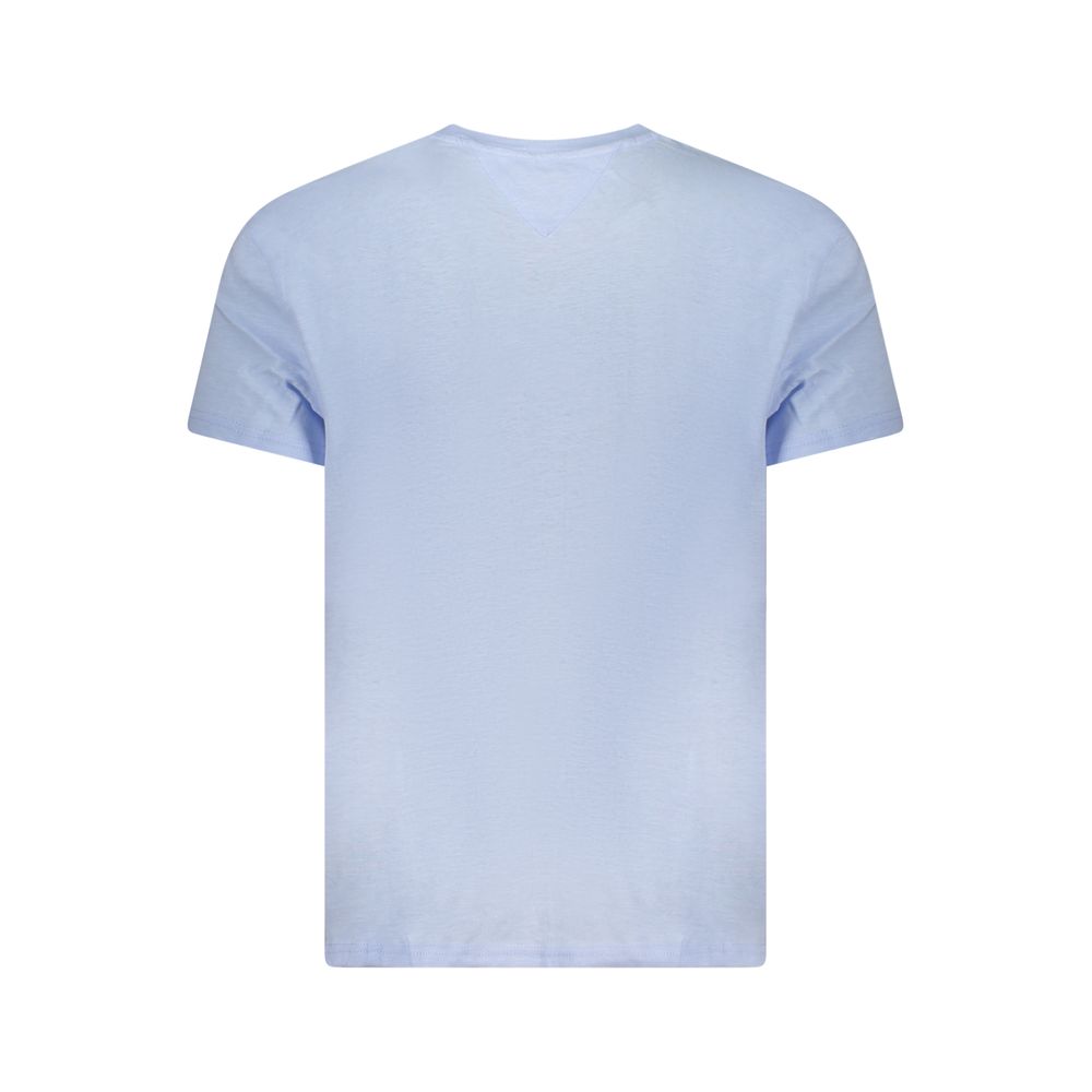 Tommy Hilfiger Azzurro Cotton Men's T-Shirt - Image 2