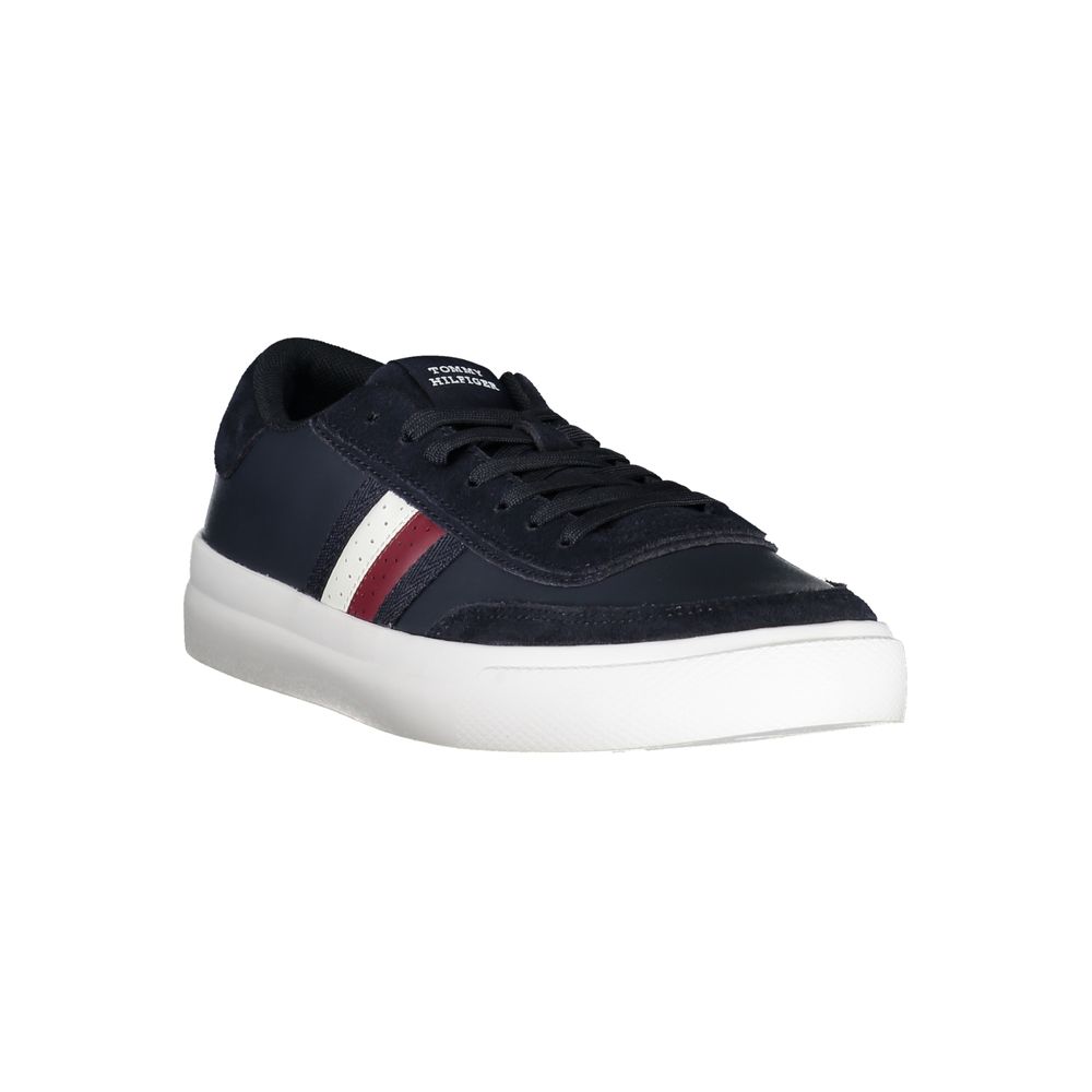 Tommy Hilfiger Blue Leather Men Sneaker - Image 2