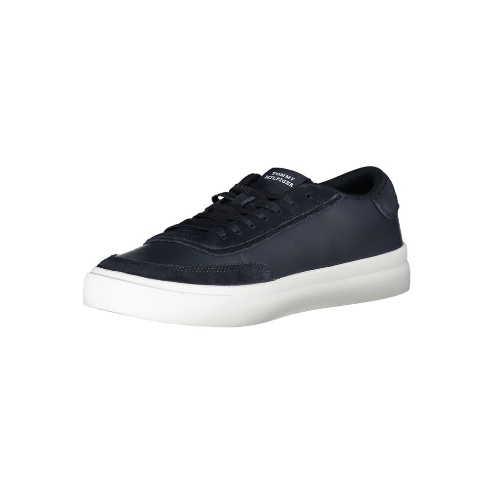 Tommy Hilfiger Blue Leather Men Sneaker - Image 3