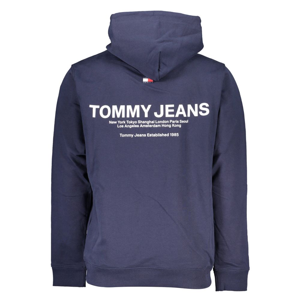 Tommy Hilfiger Blue Cotton Men Hoodie - Image 2