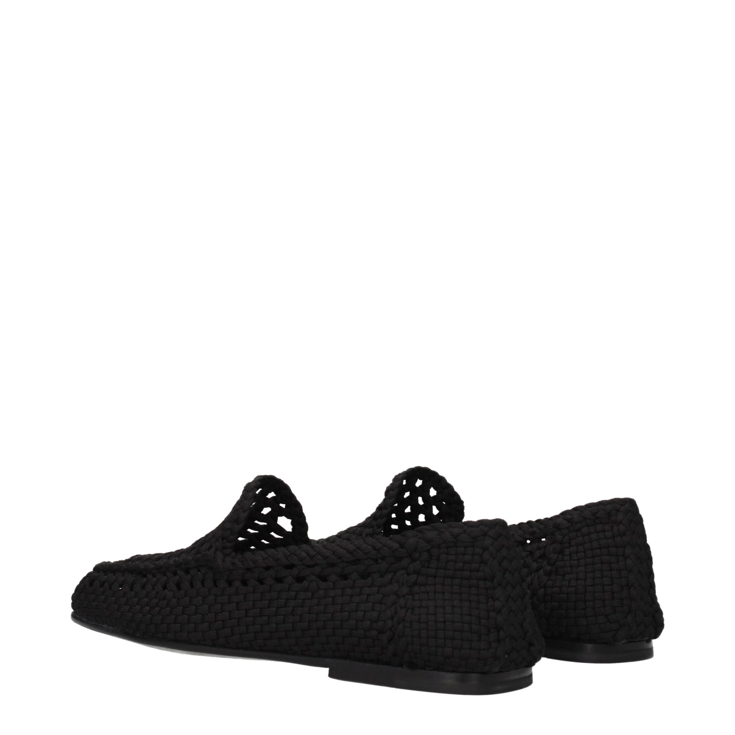 Dolce & Gabbana Black Fabric Slip-On Loafers - Image 4