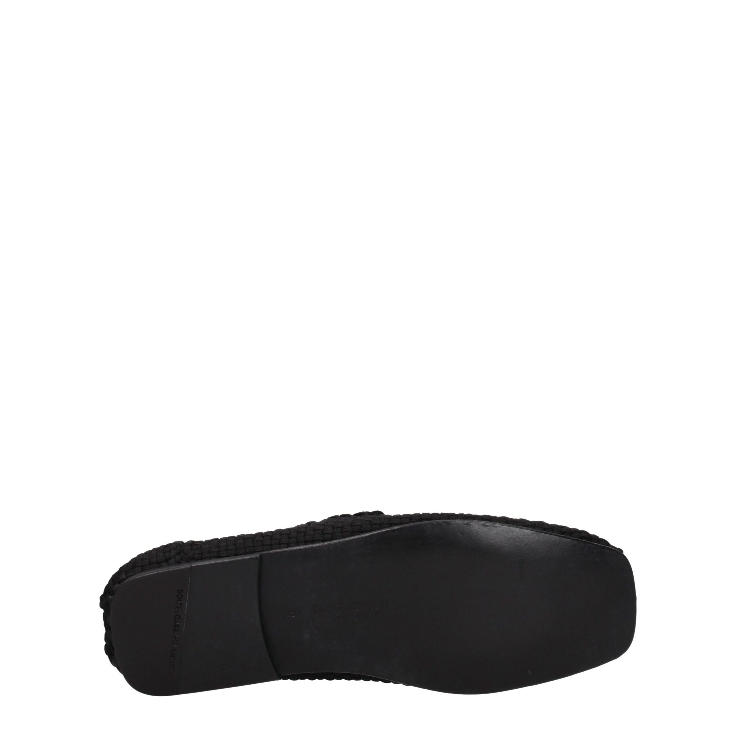 Dolce & Gabbana Black Fabric Slip-On Loafers - Image 5