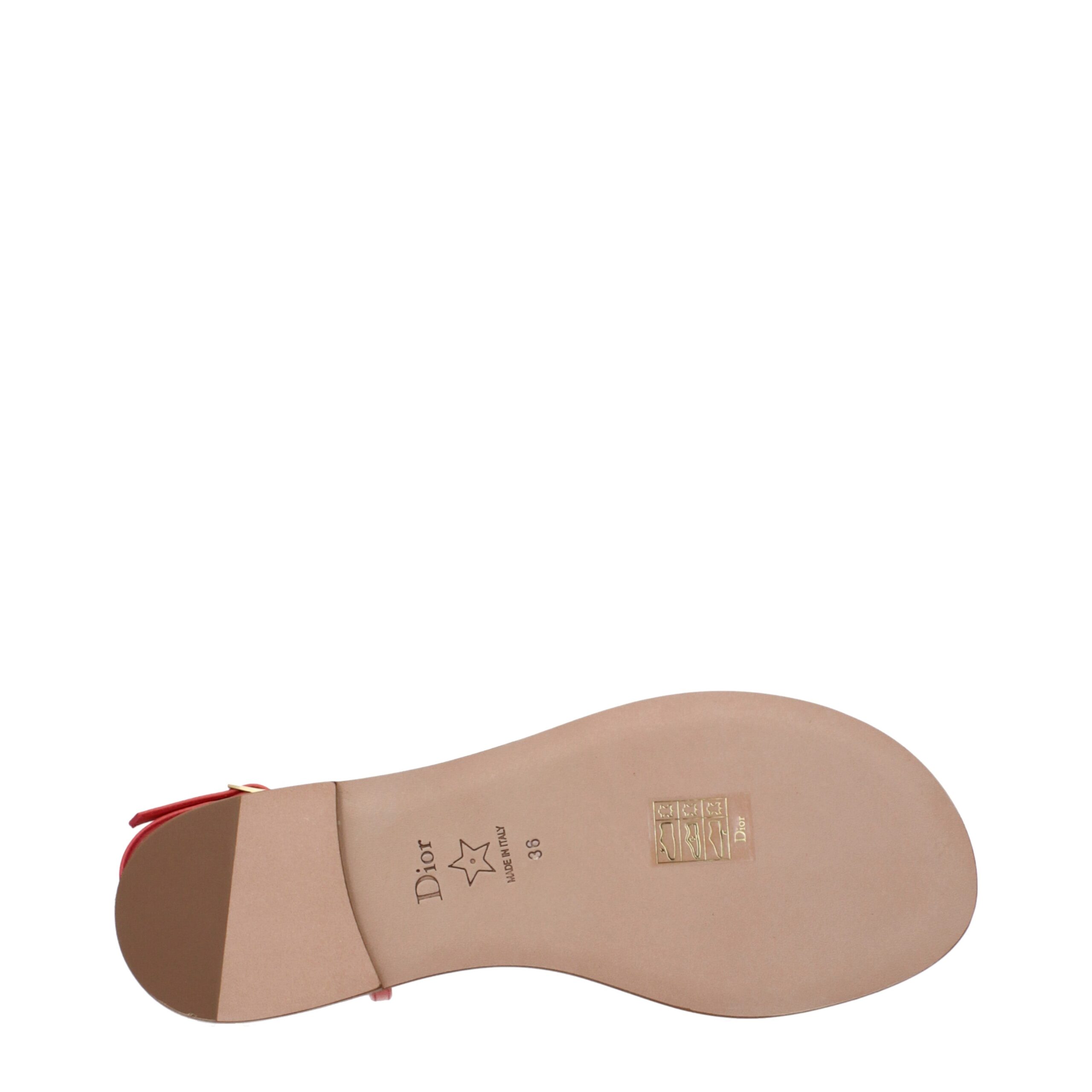 Christian Dior Pink Leather Flip-Flop Sandals - Image 5