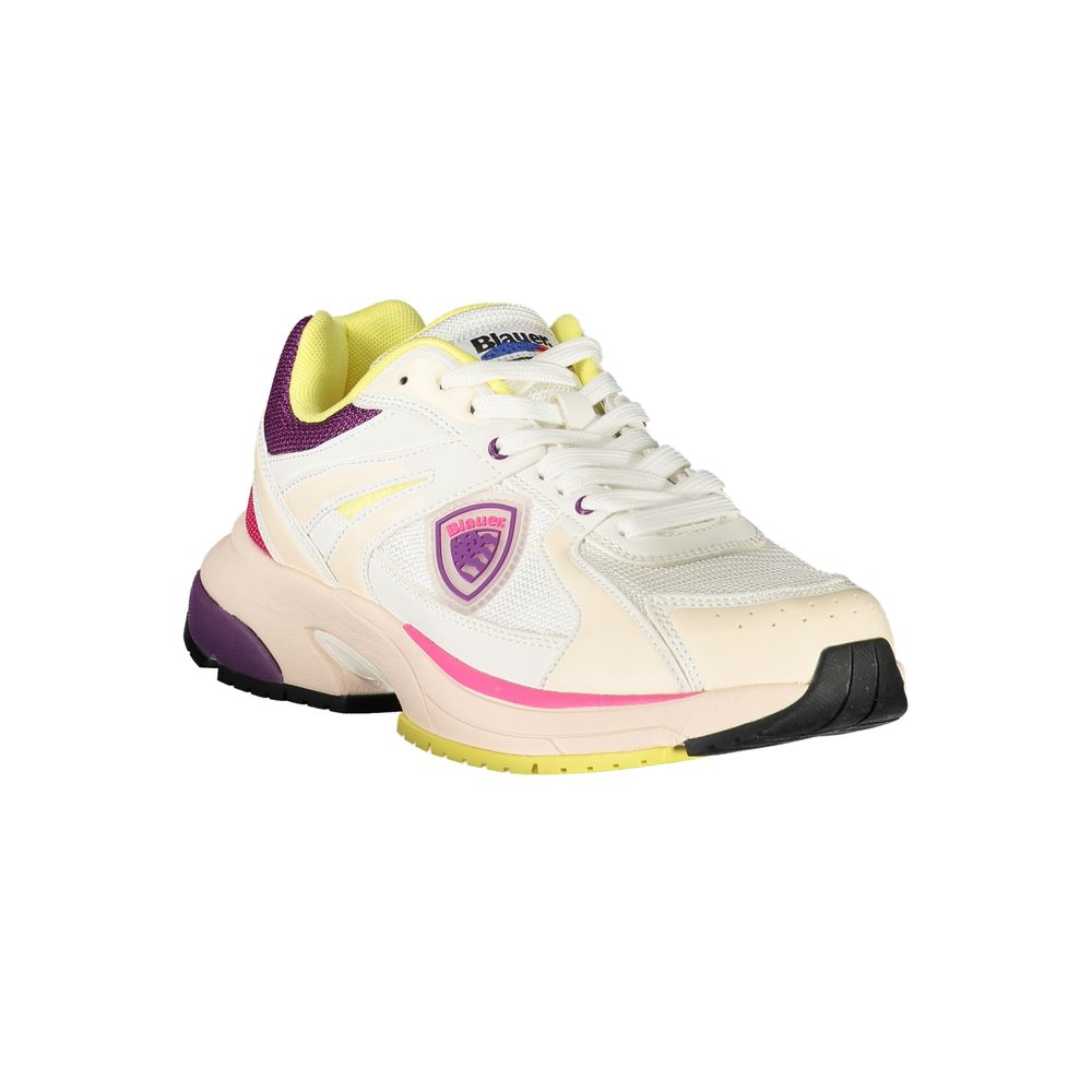 Blauer White Polyurethane Women Sneaker - Image 2