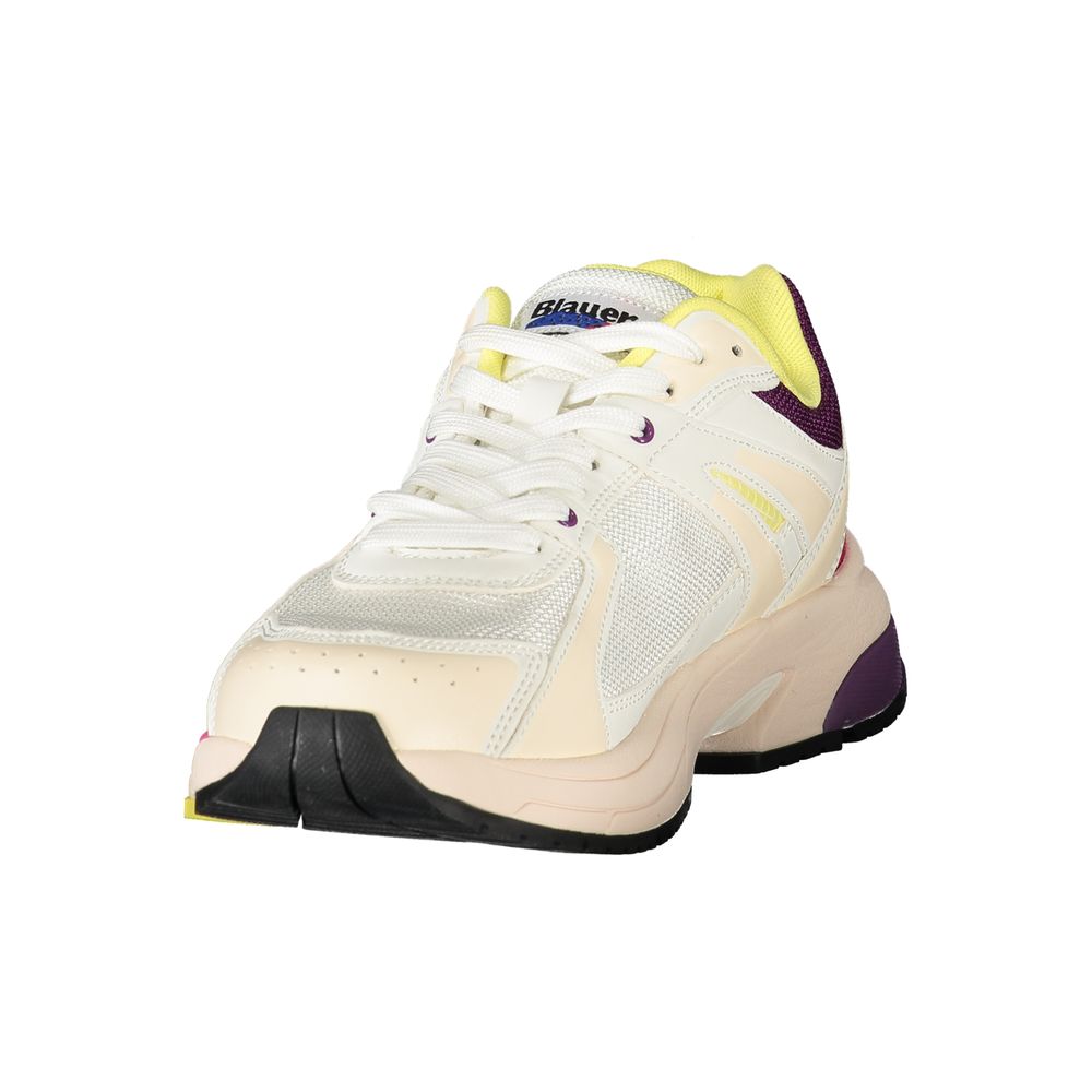 Blauer White Polyurethane Women Sneaker - Image 3