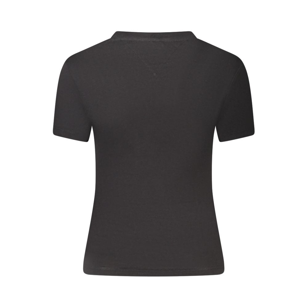Tommy Hilfiger Black Cotton Women T-Shirt - Image 2