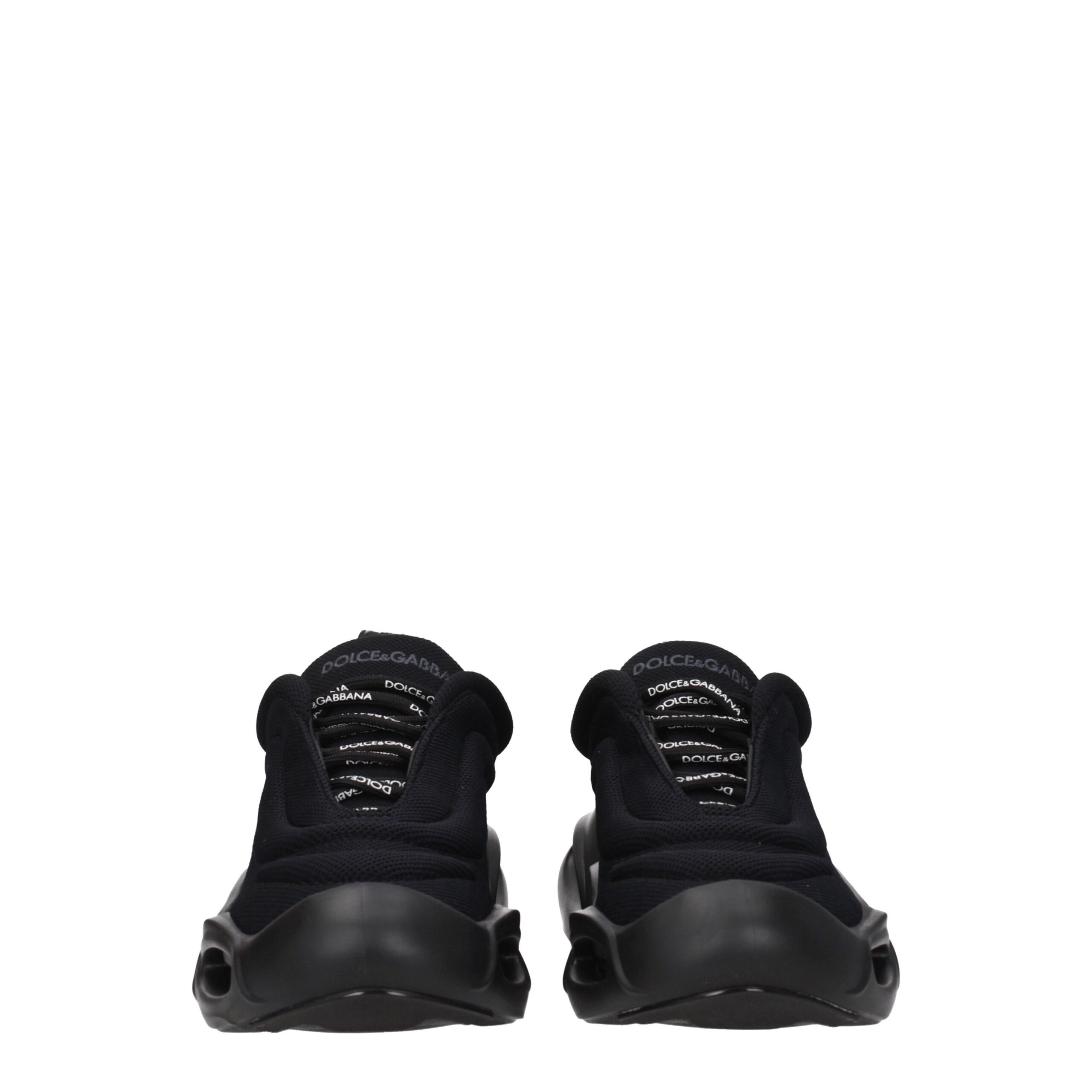 Dolce & Gabbana Black Fabric Chunky Sneakers - Image 3