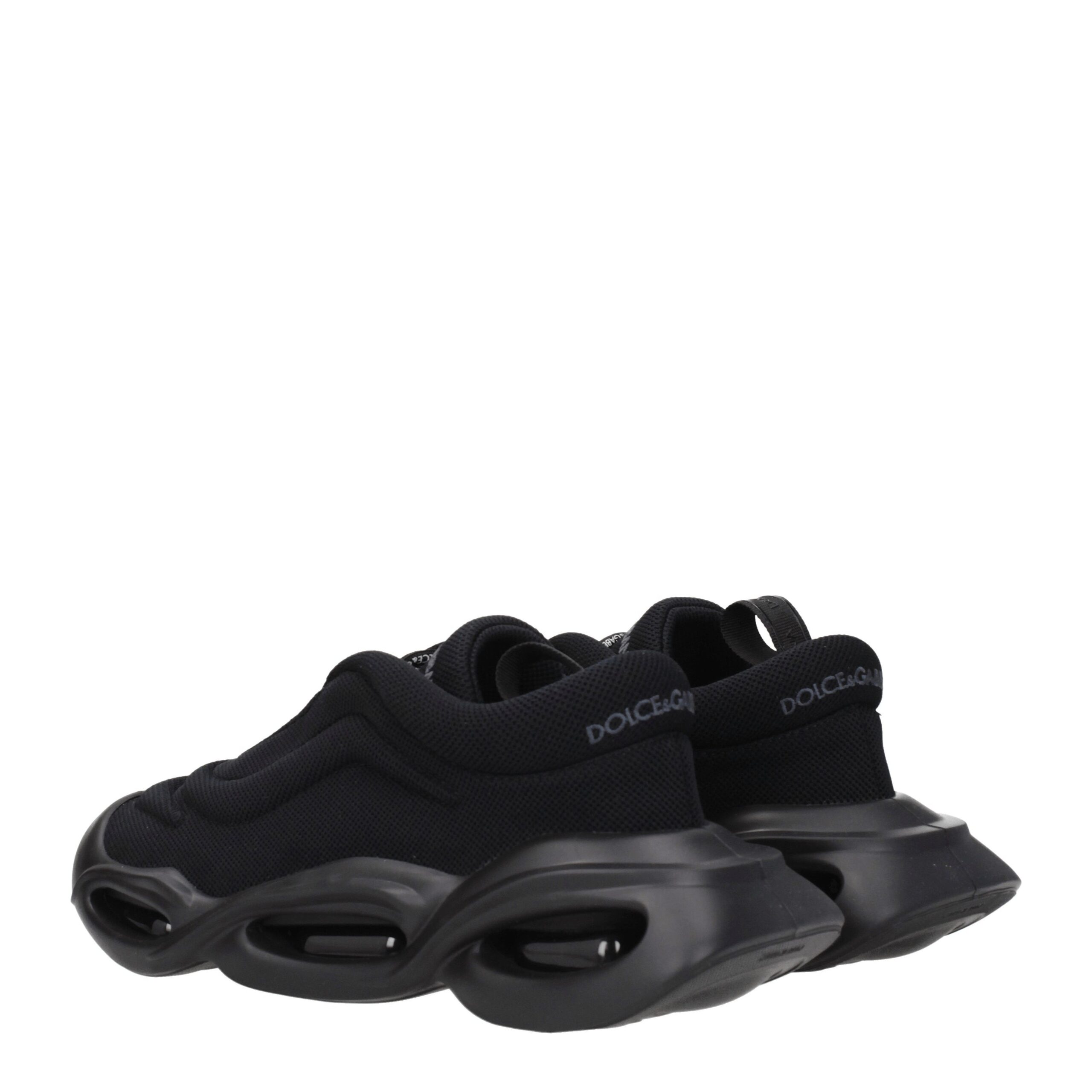 Dolce & Gabbana Black Fabric Chunky Sneakers - Image 4