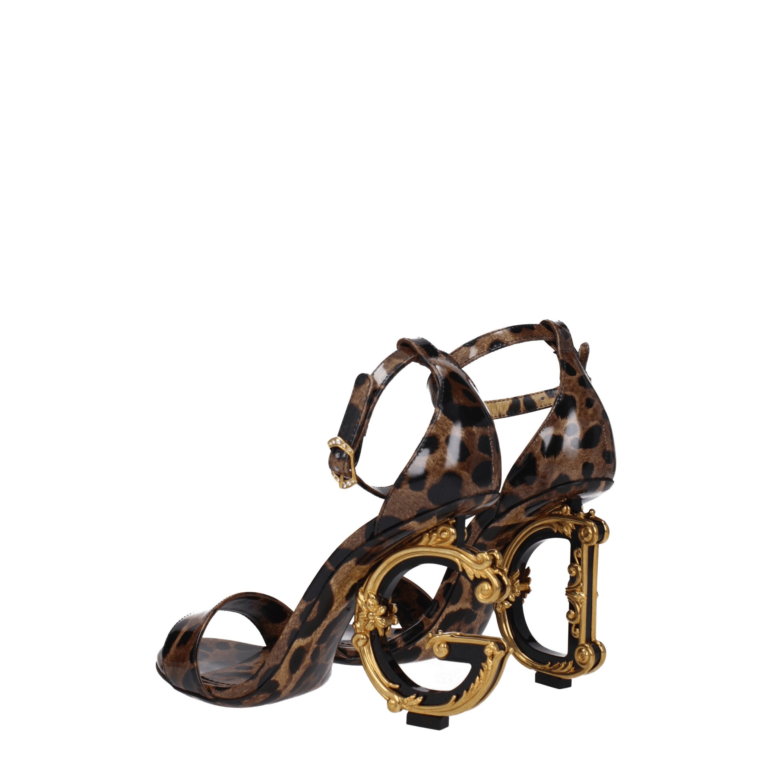 Dolce & Gabbana Brown Leather Sandals - Image 4