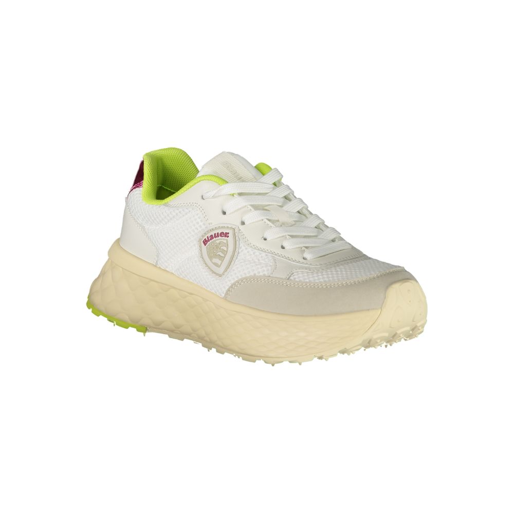 Blauer White Polyurethane Women Sneaker - Image 2
