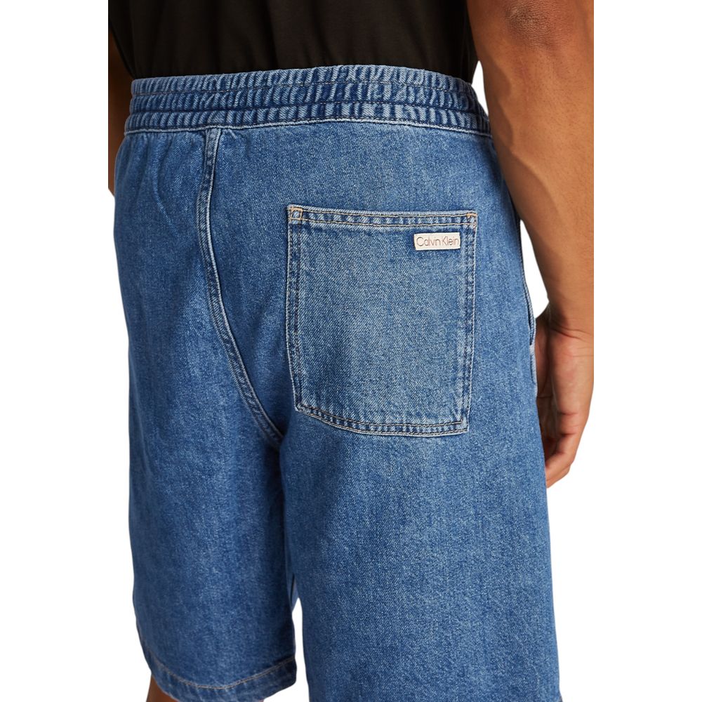 Calvin Klein Jeans Blue Cotton Bermuda Shorts - Image 4