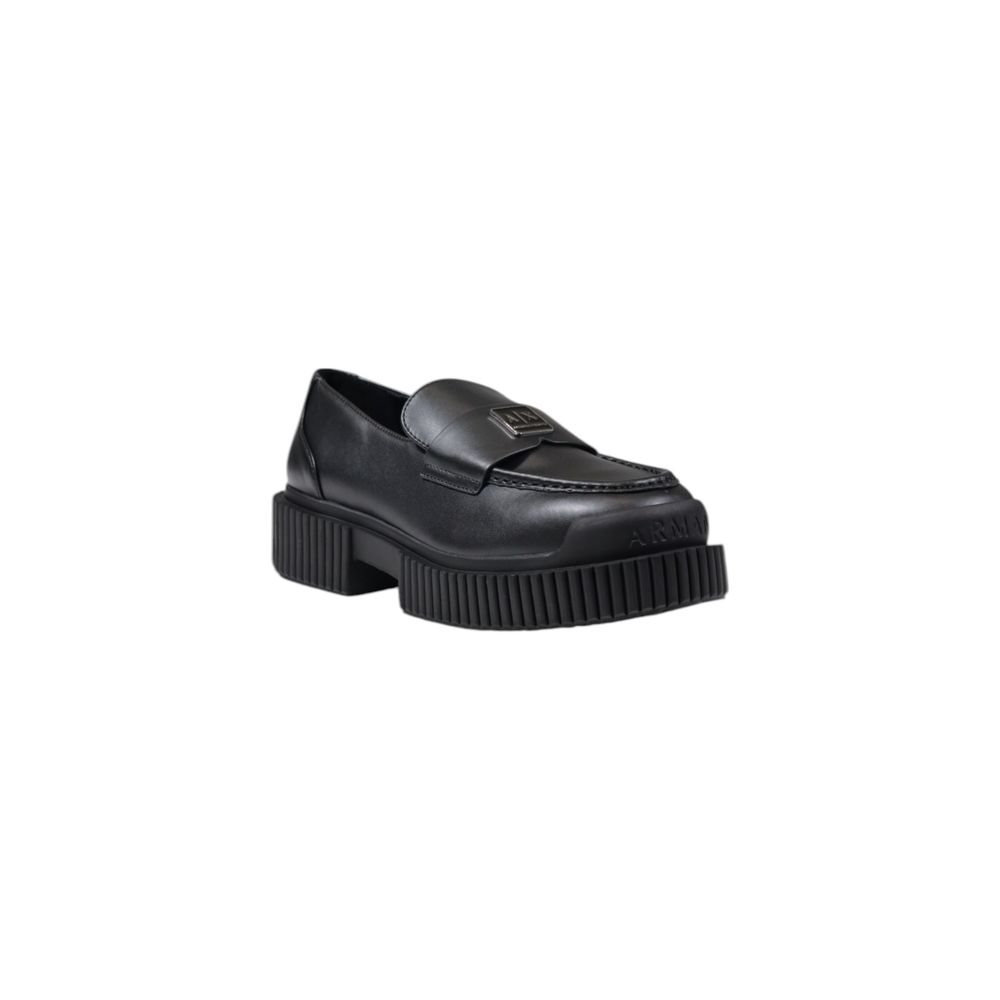 Armani Exchange Black Leather Platform Pumps - Image 2