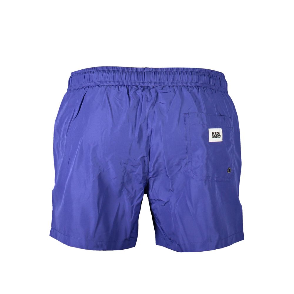 Karl Lagerfeld Blu Polyester Mens Swim Trunks - Image 2