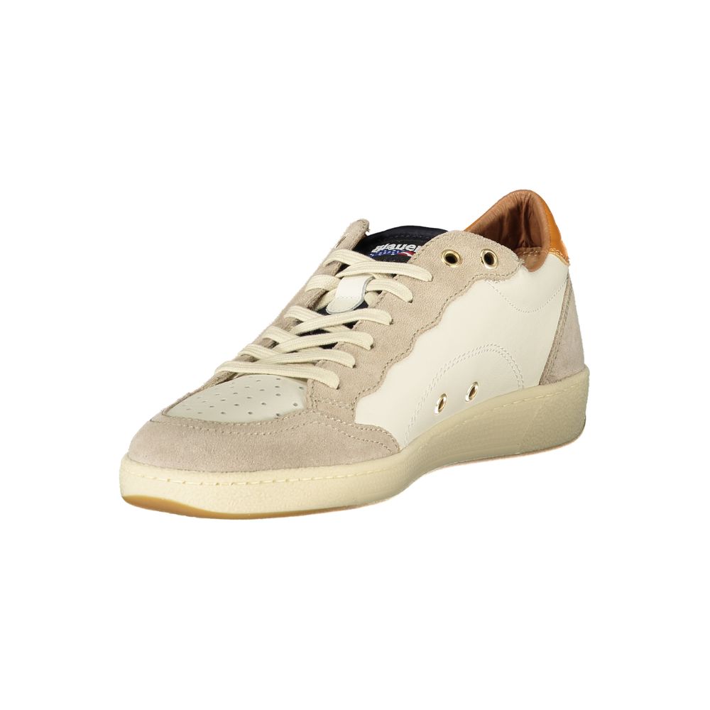 Blauer White Leather Men Sneaker - Image 2