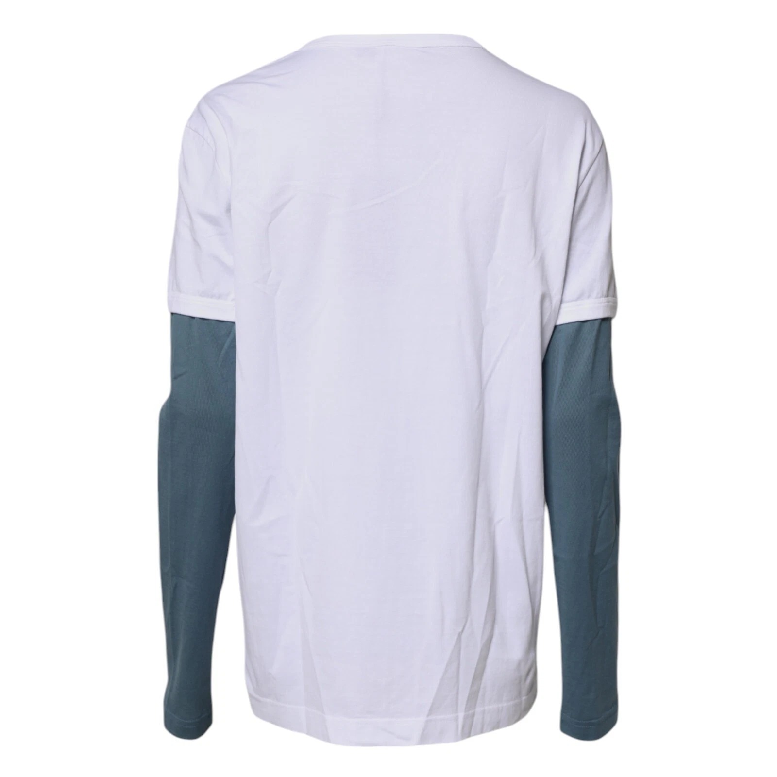 Dolce & Gabbana White Graphic Print Cotton Crew Neck T-shirt - Image 3