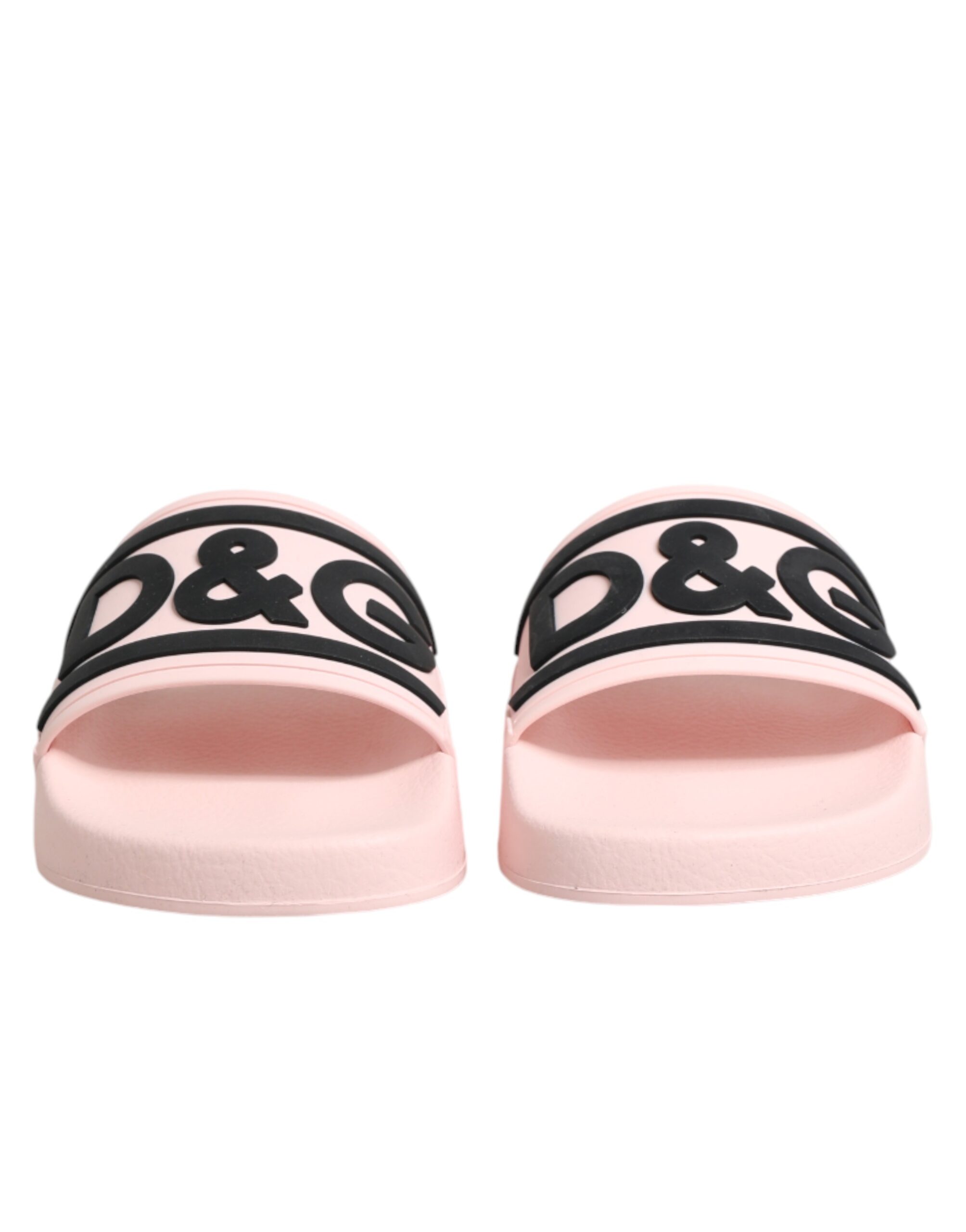 Dolce & Gabbana Pink Rubber Slides Sandals Beachwear Shoes - Image 6