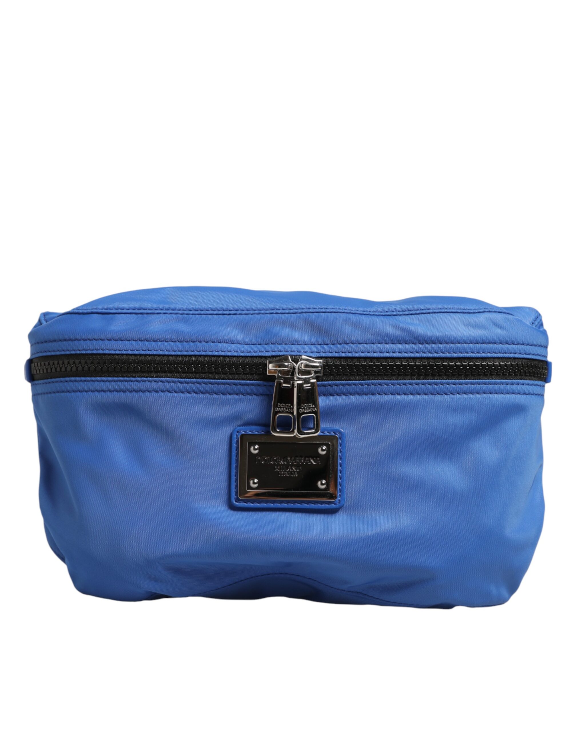 Dolce & Gabbana Blue Logo Plaque Nylon Waist Fanny Pack Men's Borse Bag - Image 2