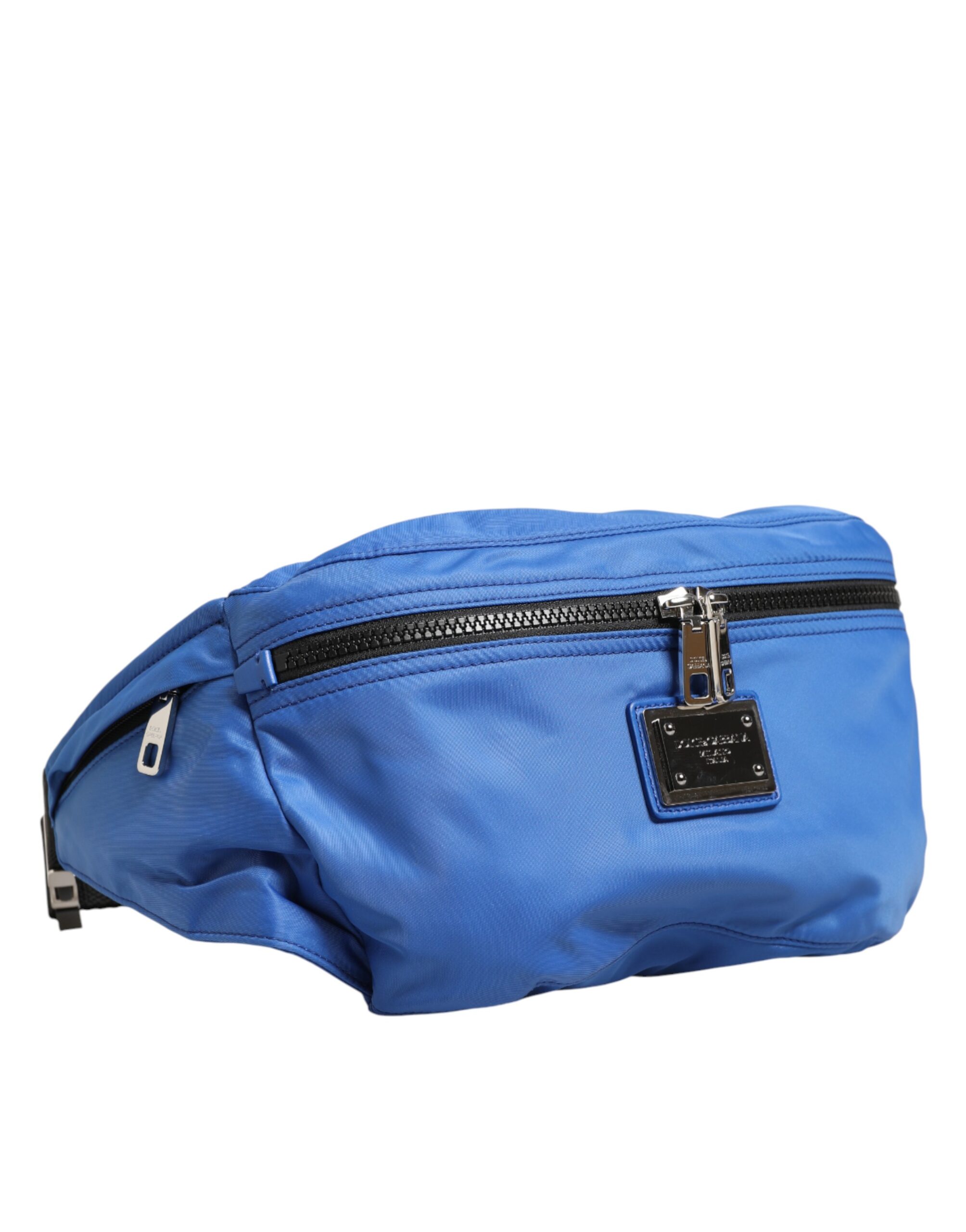 Dolce & Gabbana Blue Logo Plaque Nylon Waist Fanny Pack Men's Borse Bag - Image 3