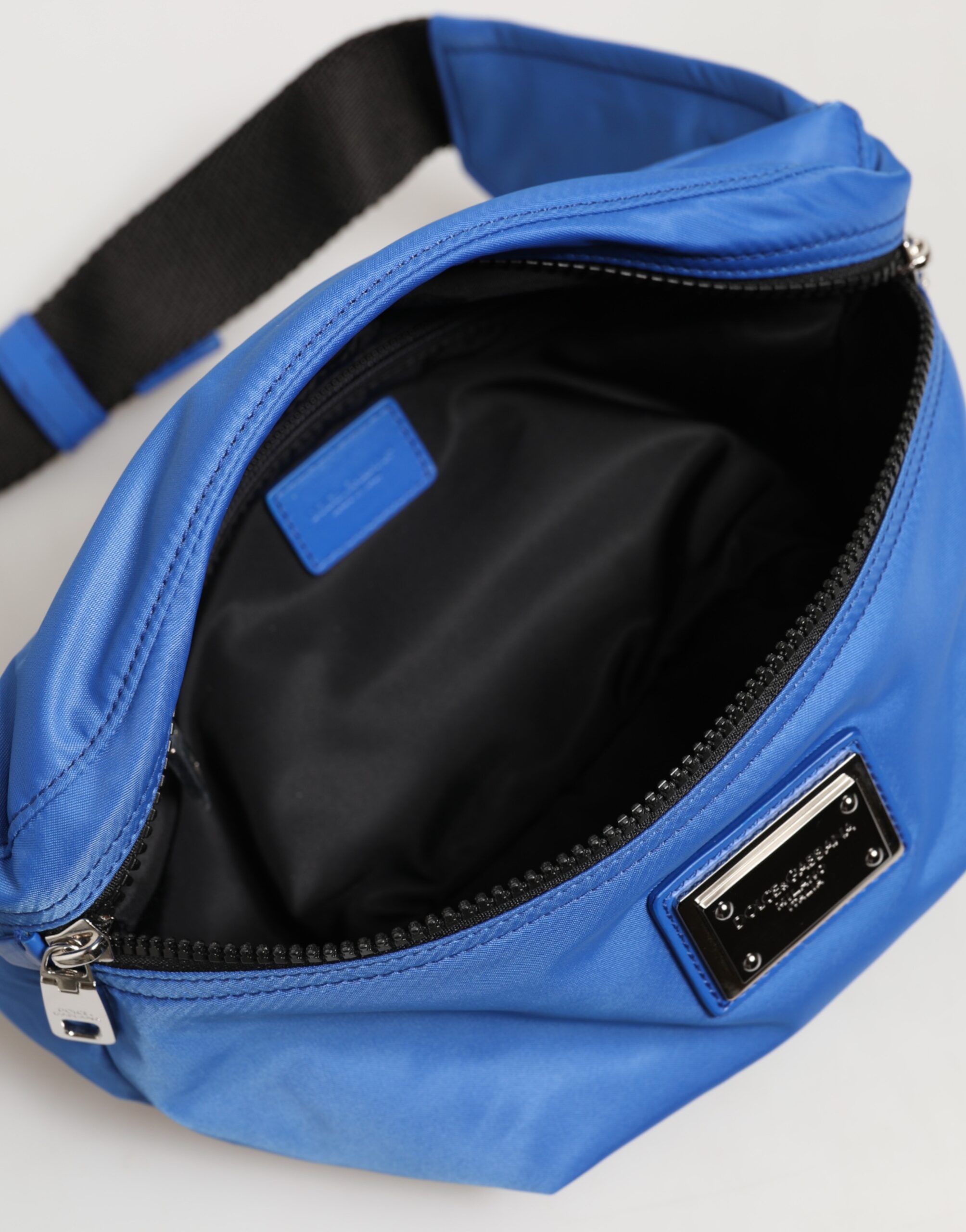Dolce & Gabbana Blue Logo Plaque Nylon Waist Fanny Pack Men's Borse Bag - Image 7