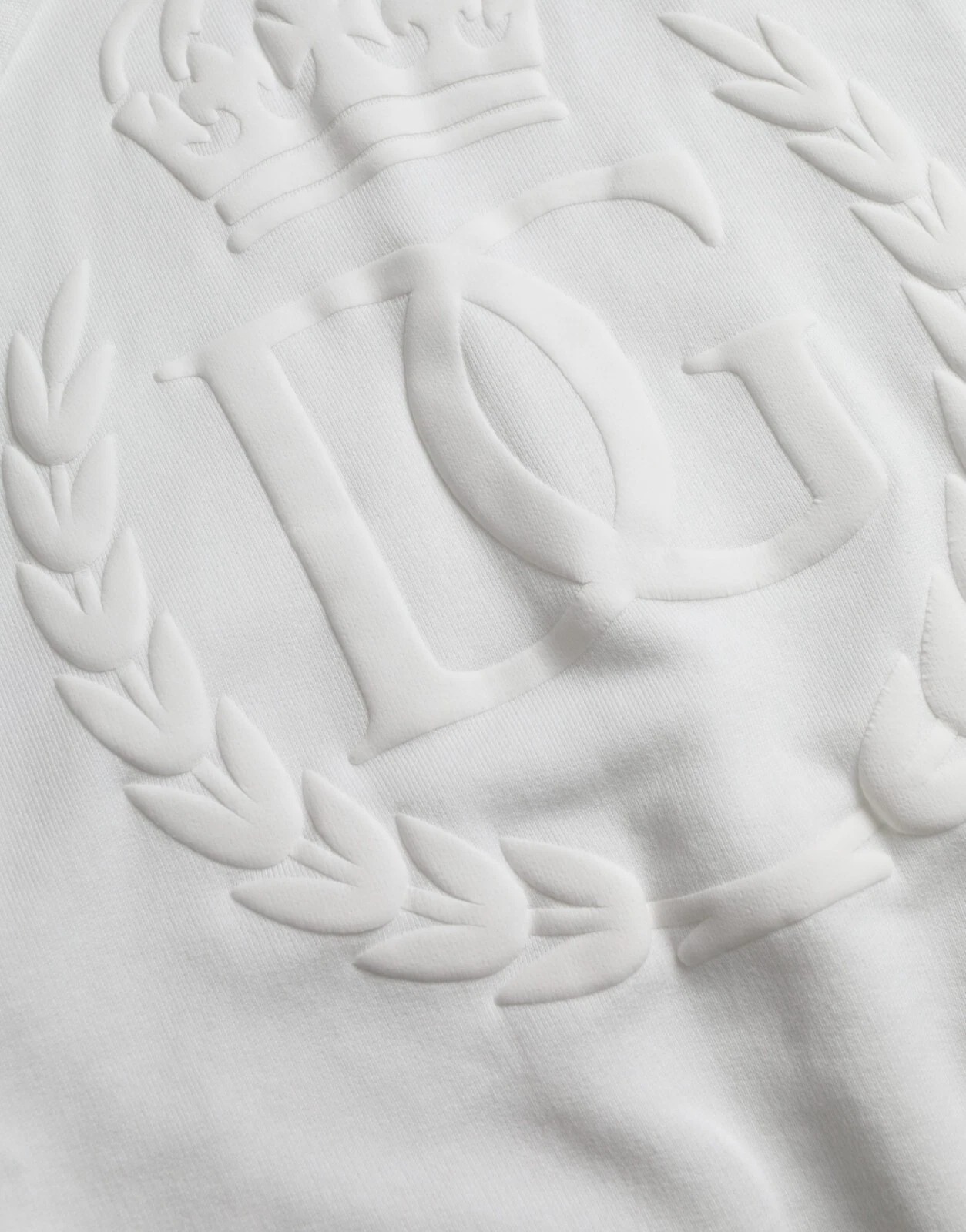 Dolce & Gabbana White Cotton Hooded Pullover Sweatshirt Men