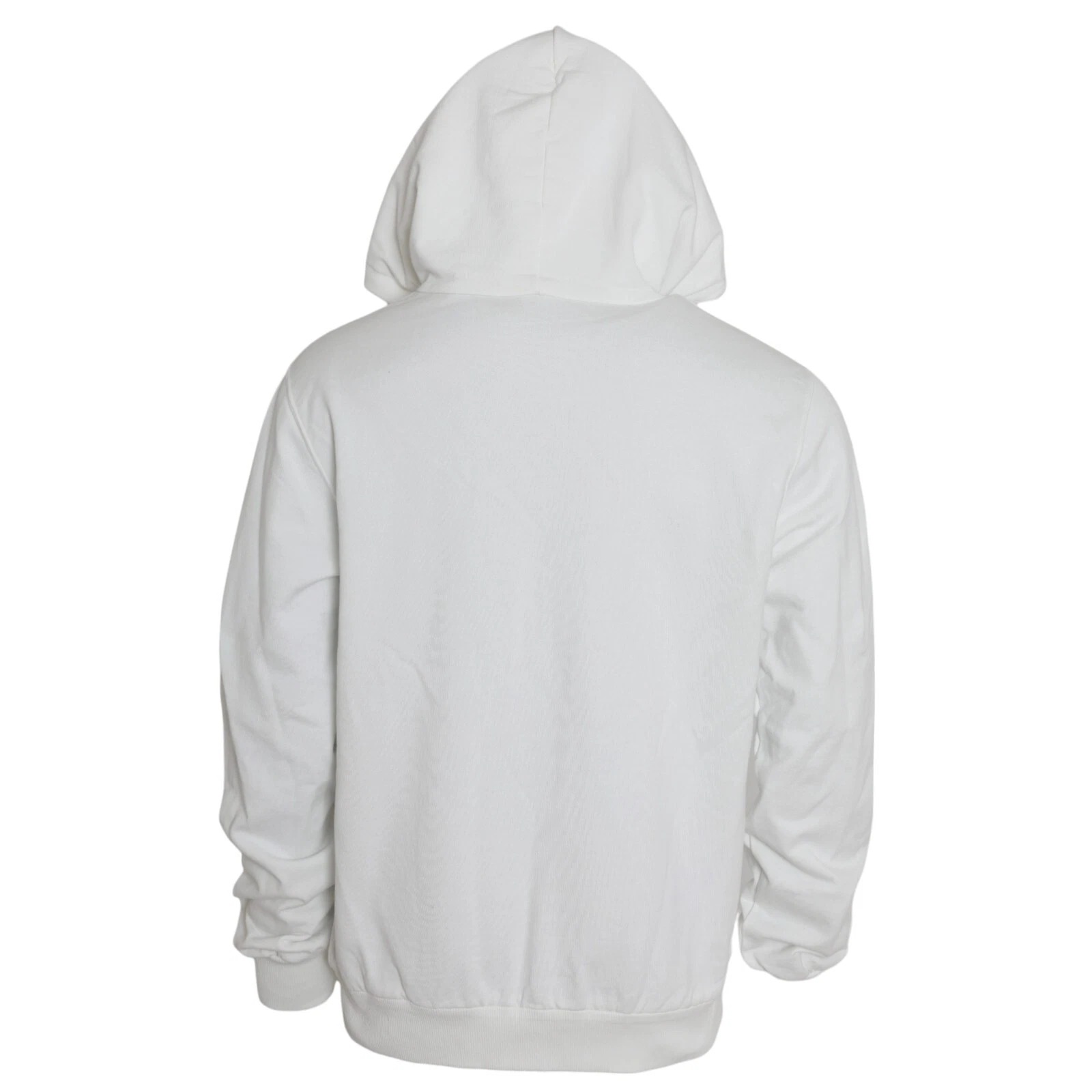 Dolce & Gabbana White Cotton Hooded Pullover Sweatshirt Men - Image 4
