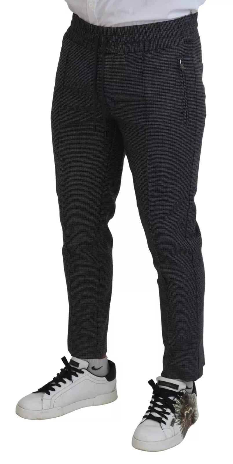Dolce & Gabbana Gray Striped Wool Skinny Trouser Pants - Image 3