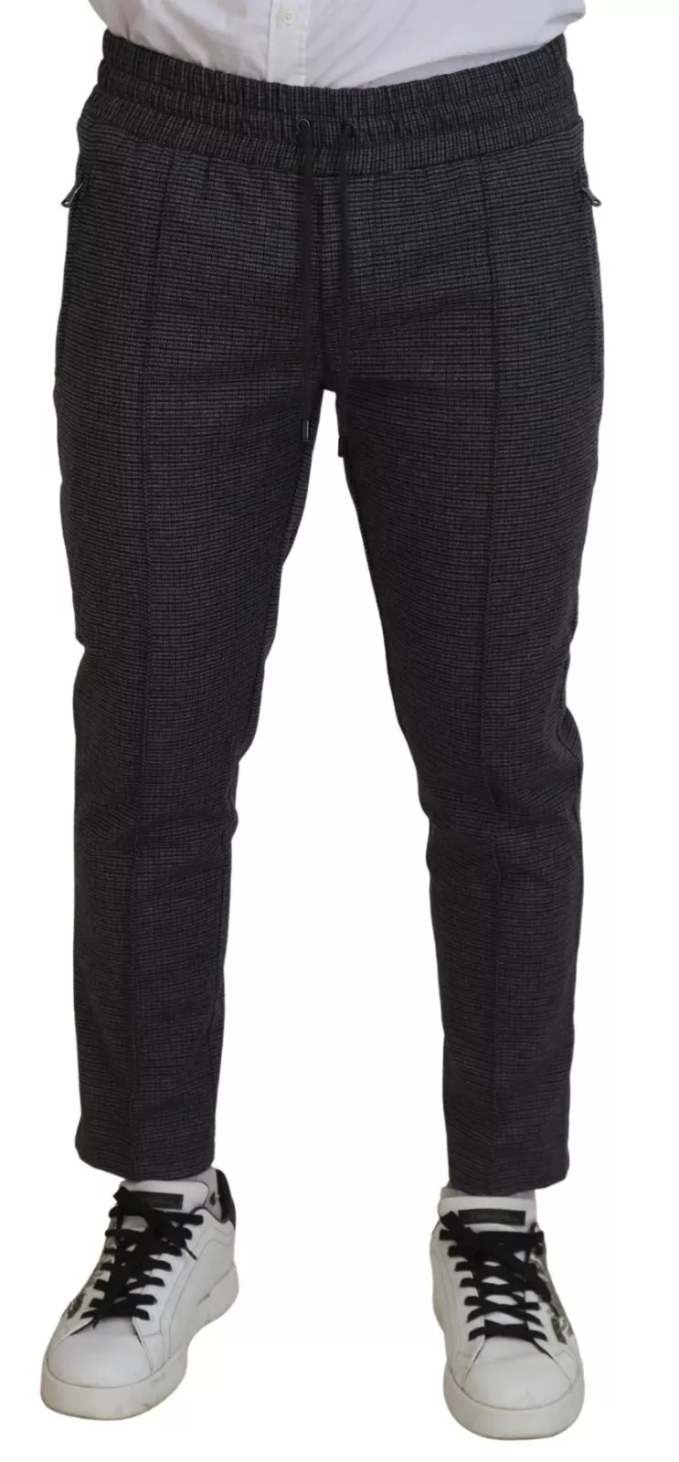 Dolce & Gabbana Gray Striped Wool Skinny Trouser Pants - Image 4
