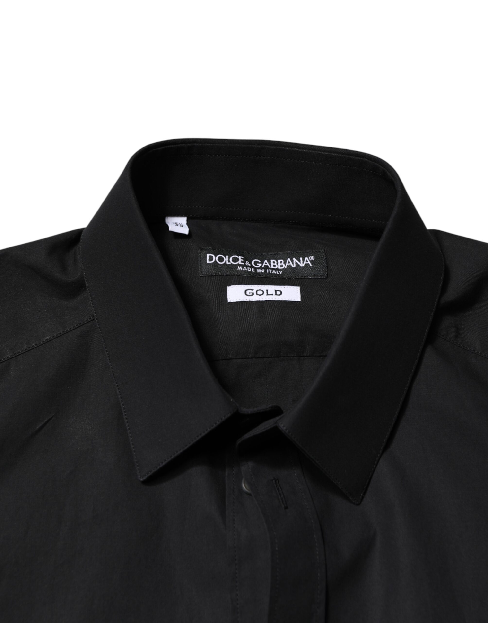 Dolce & Gabbana Black GOLD Cotton Men Dress Formal Shirt - Image 5