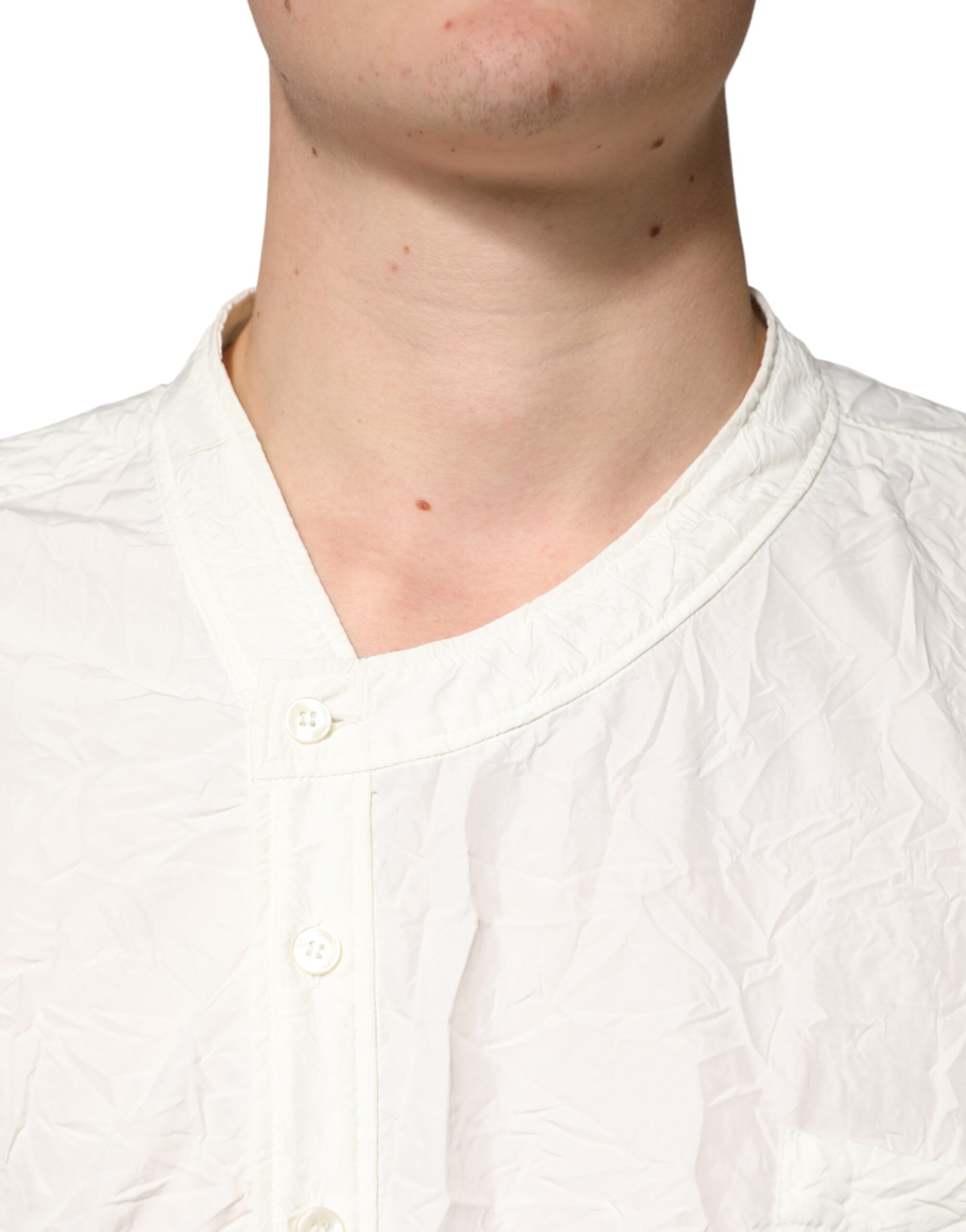 Dolce & Gabbana White Cotton Men Long Sleeves Men Shirt - Image 5