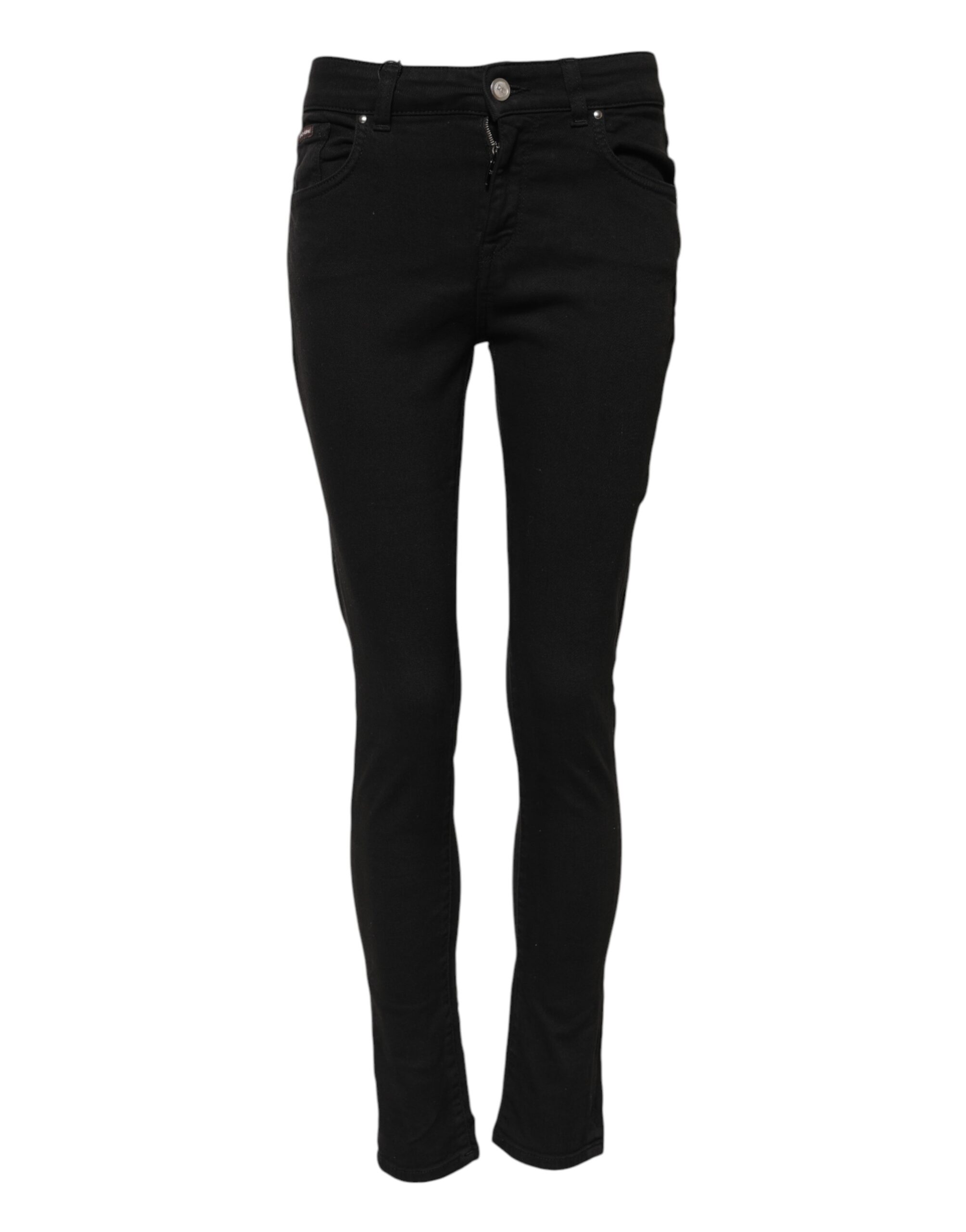 Dolce & Gabbana Black Cotton Casual Skinny Denim Jeans - Image 2