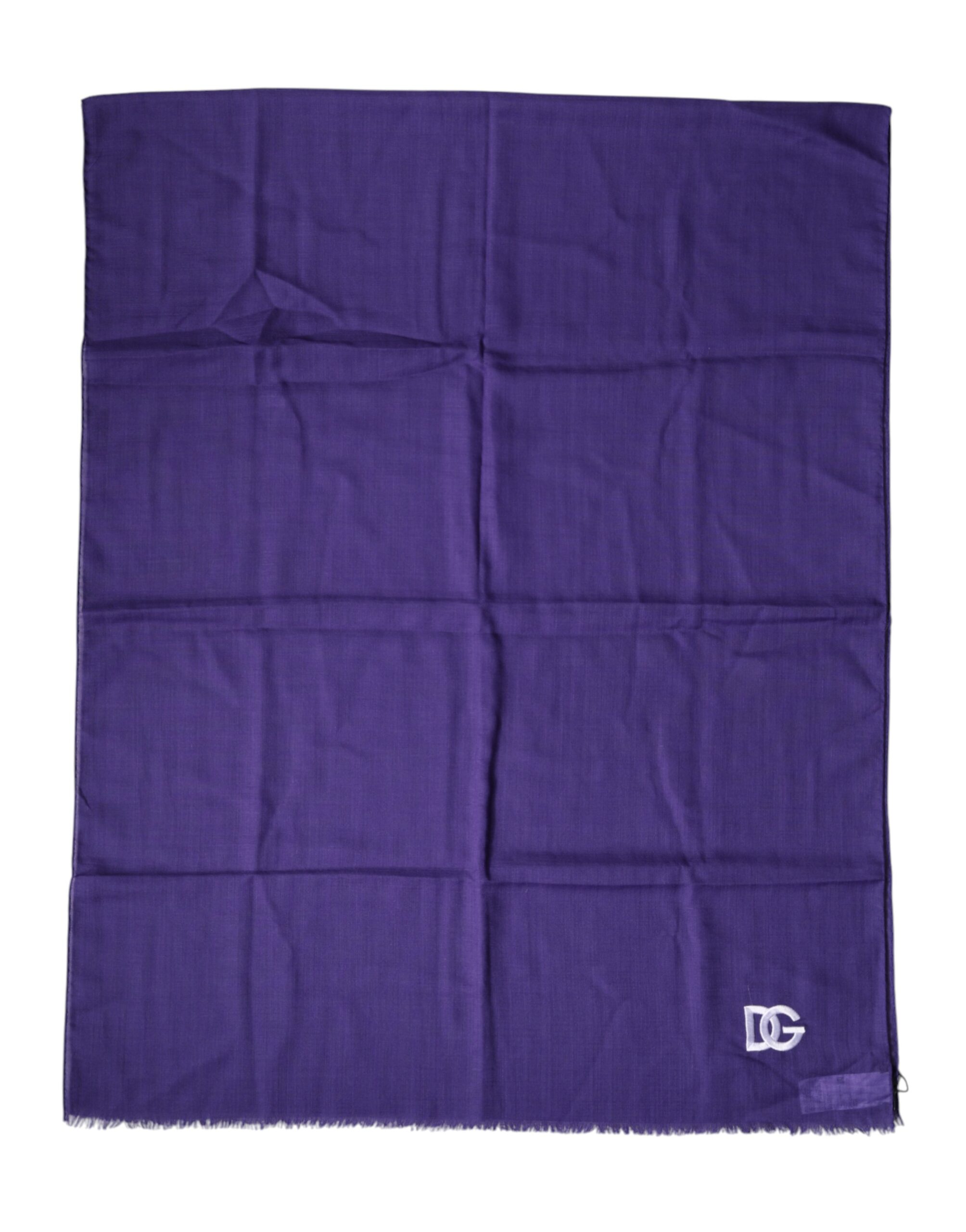 Dolce & Gabbana Purple Lace Stole Cotton Wrap Shawl Scarf - Image 3