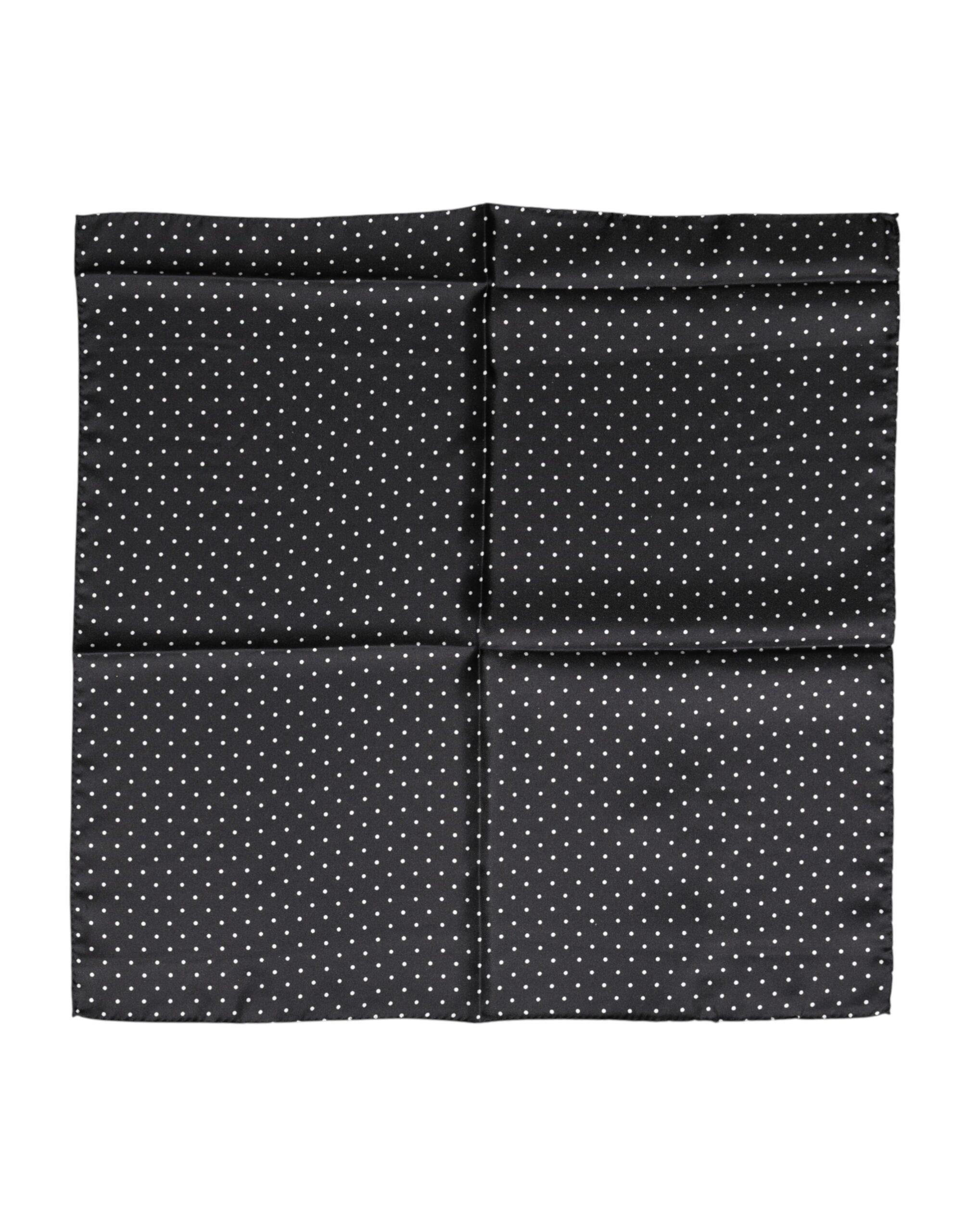 Dolce & Gabbana Black Polka Dot Silk Square Foulard Scarf - Image 2
