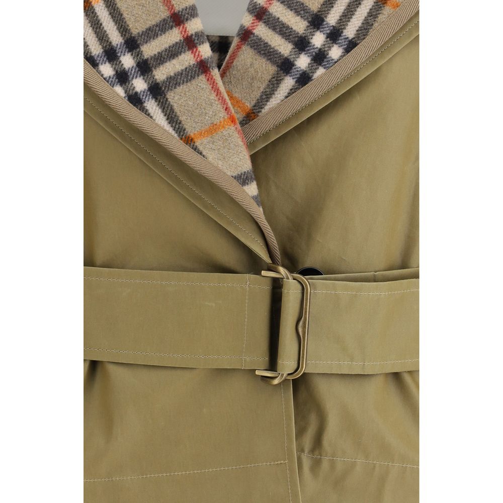 Burberry Beige Cotton Full-Length Jacket - Image 3