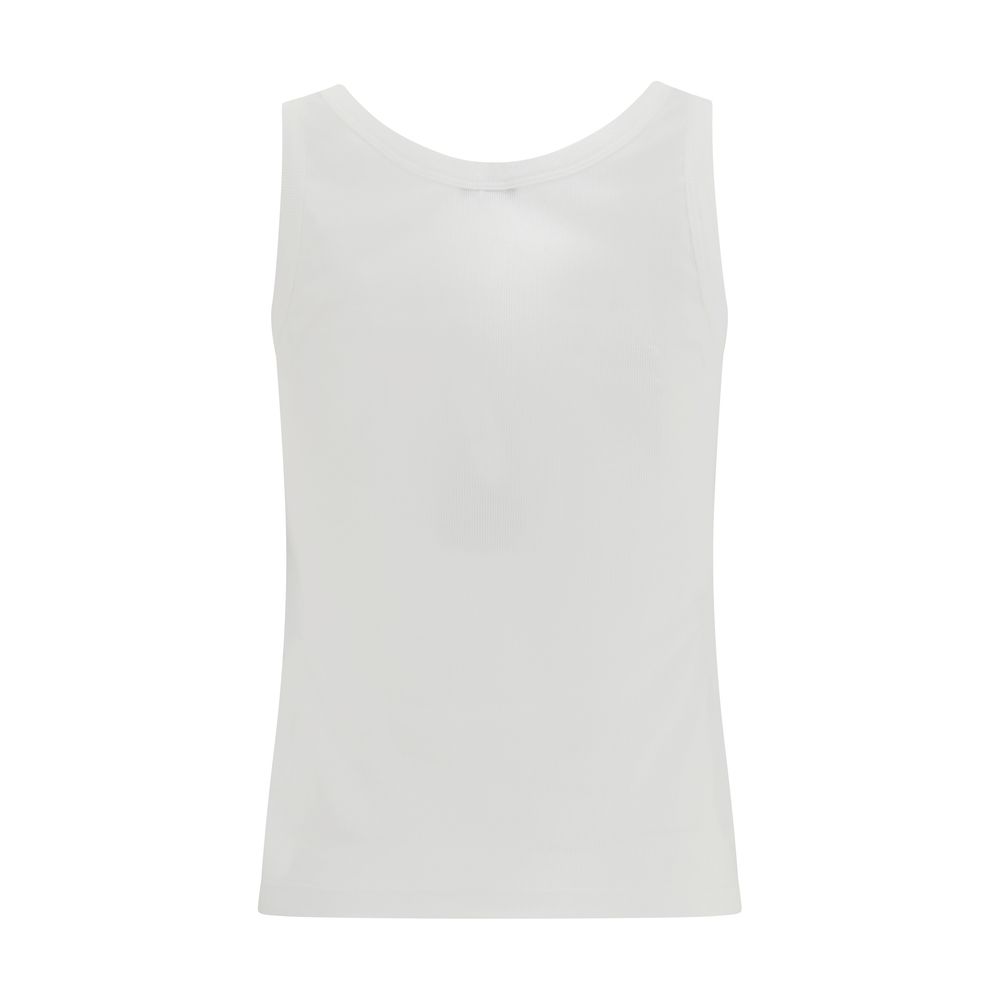 Versace White Cotton Tank Tops - Image 2