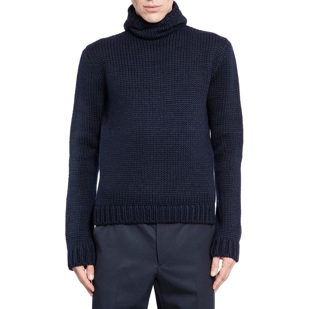 Prada Blue Wool Turtleneck - Image 2