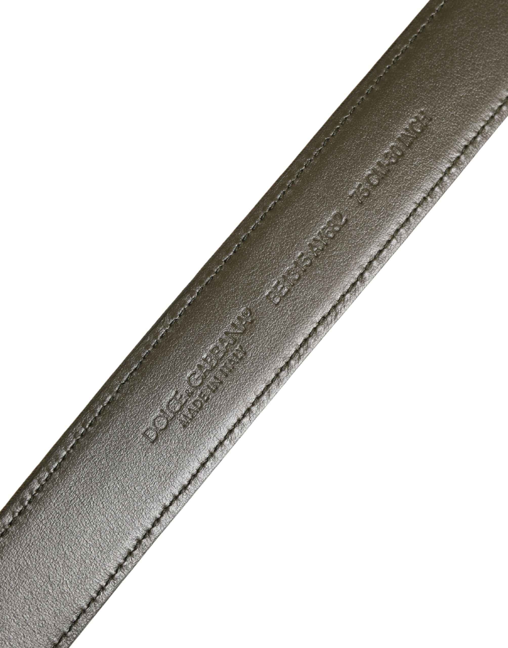 Dolce & Gabbana Green Camouflage Devotion Metal Buckle Belt - Image 6