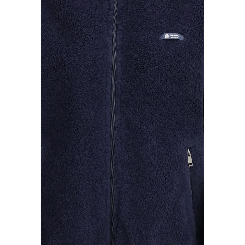 Prada Blue Polyamide Full-Length Jacket - Image 3