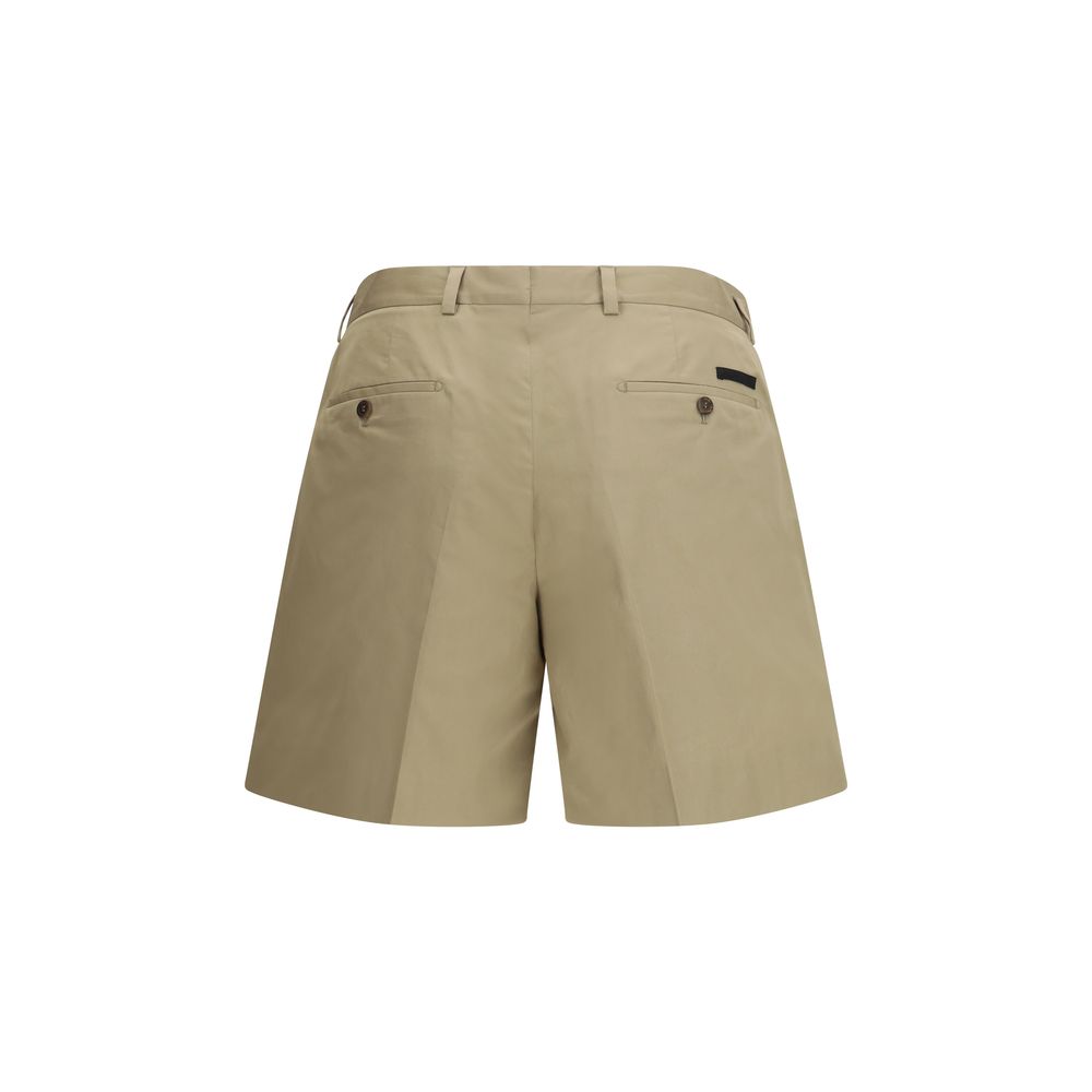 Prada Beige Cotton Bermuda Shorts - Image 2