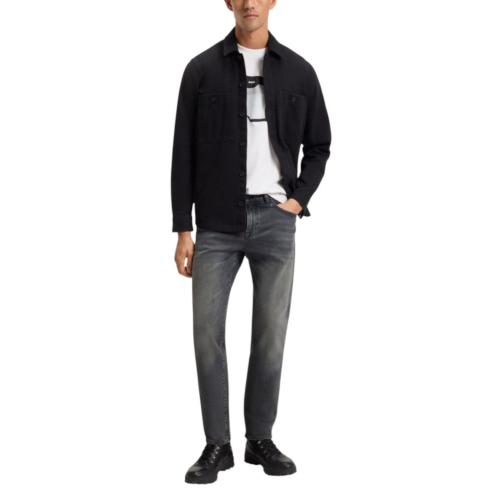 Hugo Boss Gray Cotton Relaxed Fit Jeans - Image 3