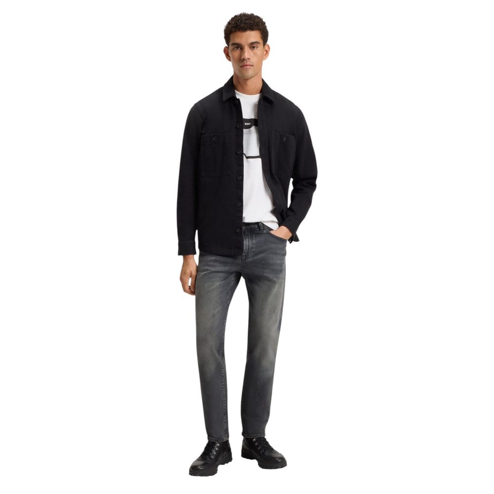 Hugo Boss Gray Cotton Relaxed Fit Jeans - Image 5