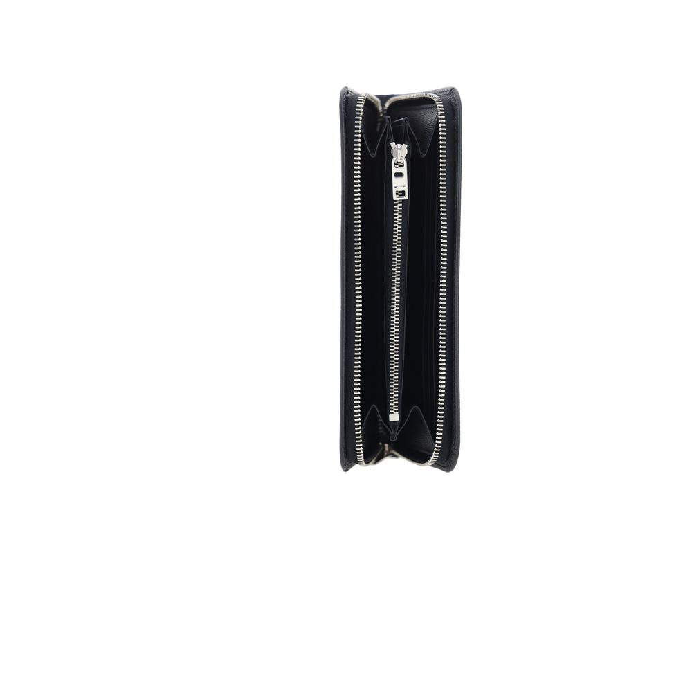Saint Laurent Black Calf Leather Bos Taurus Wallet - Image 3
