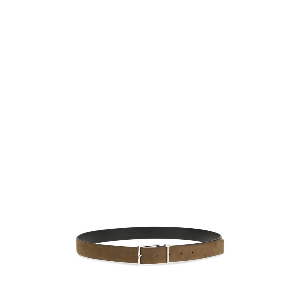Tom Ford Brown Calf Leather Bos Taurus Regular Belt - Image 2