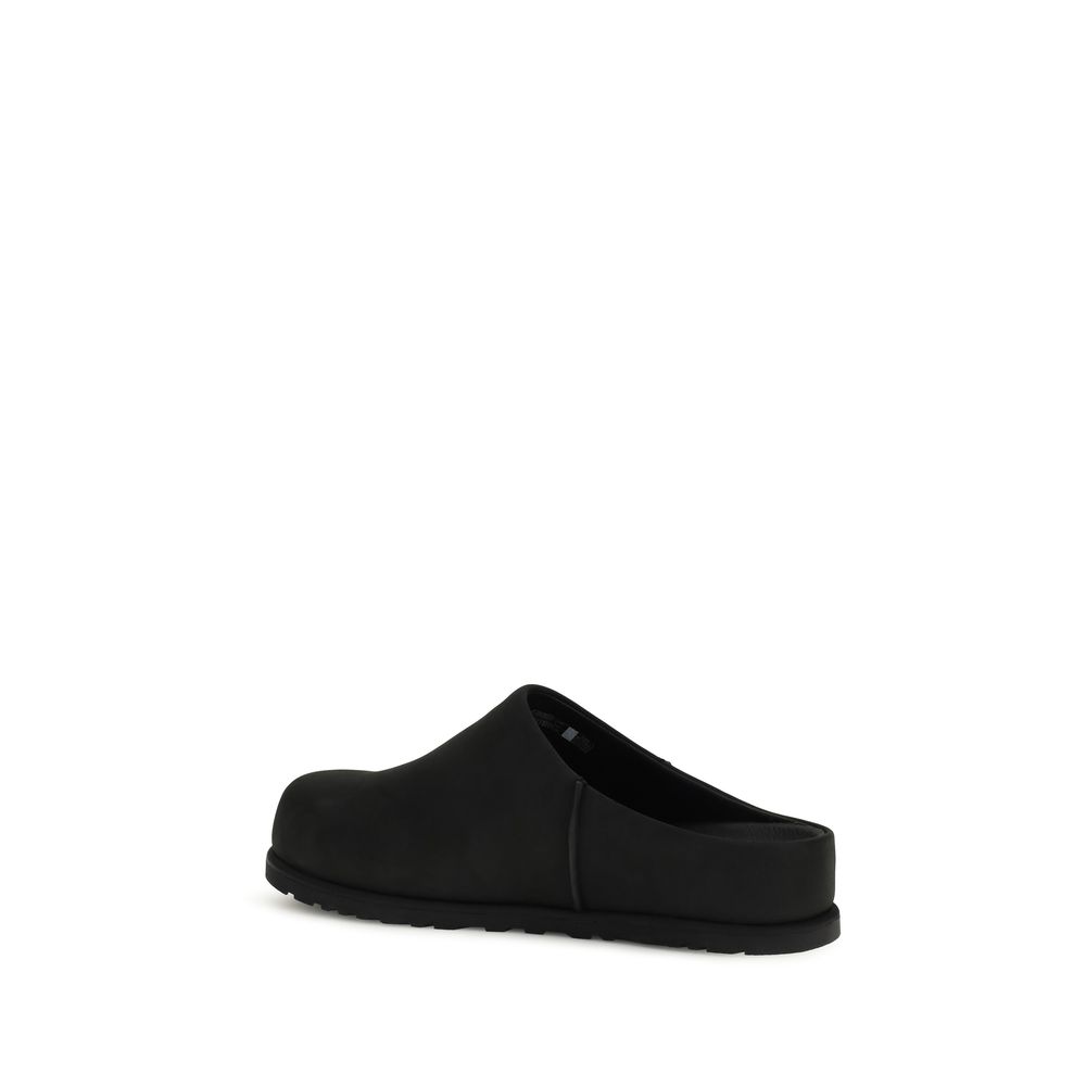 UGG Black Calf Leather Bos Taurus Mules - Image 3
